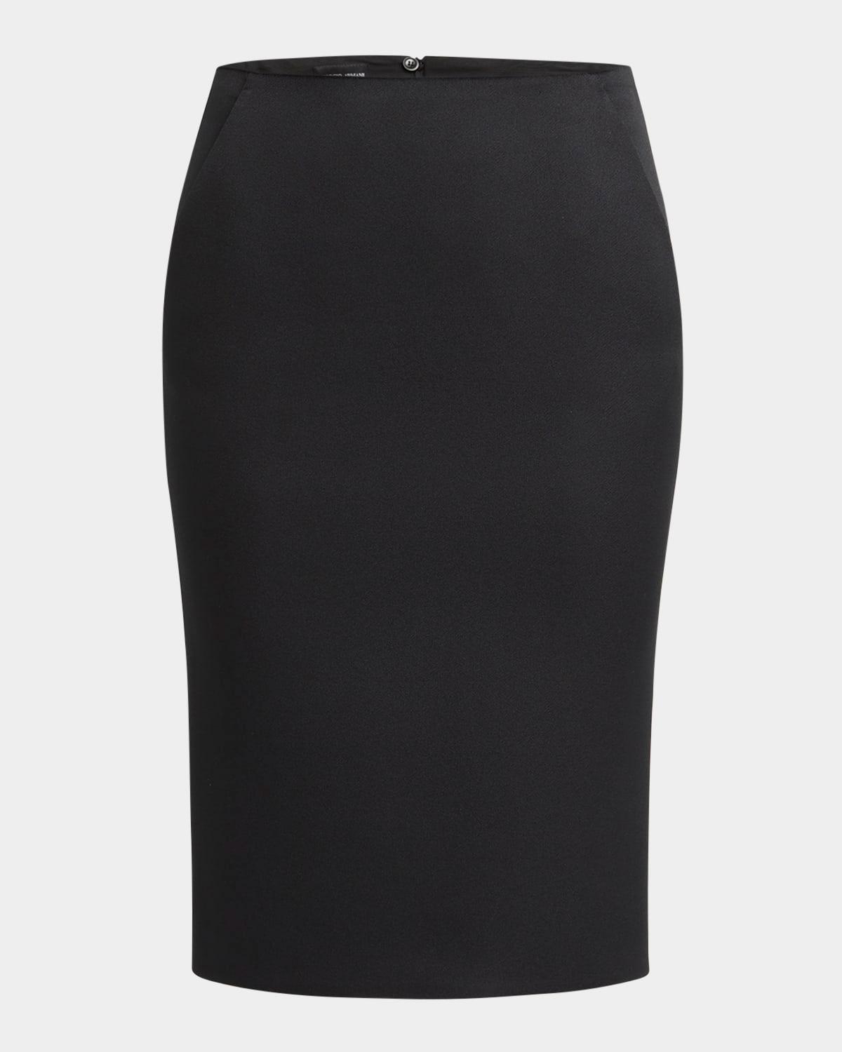 techno scuba pencil skirt