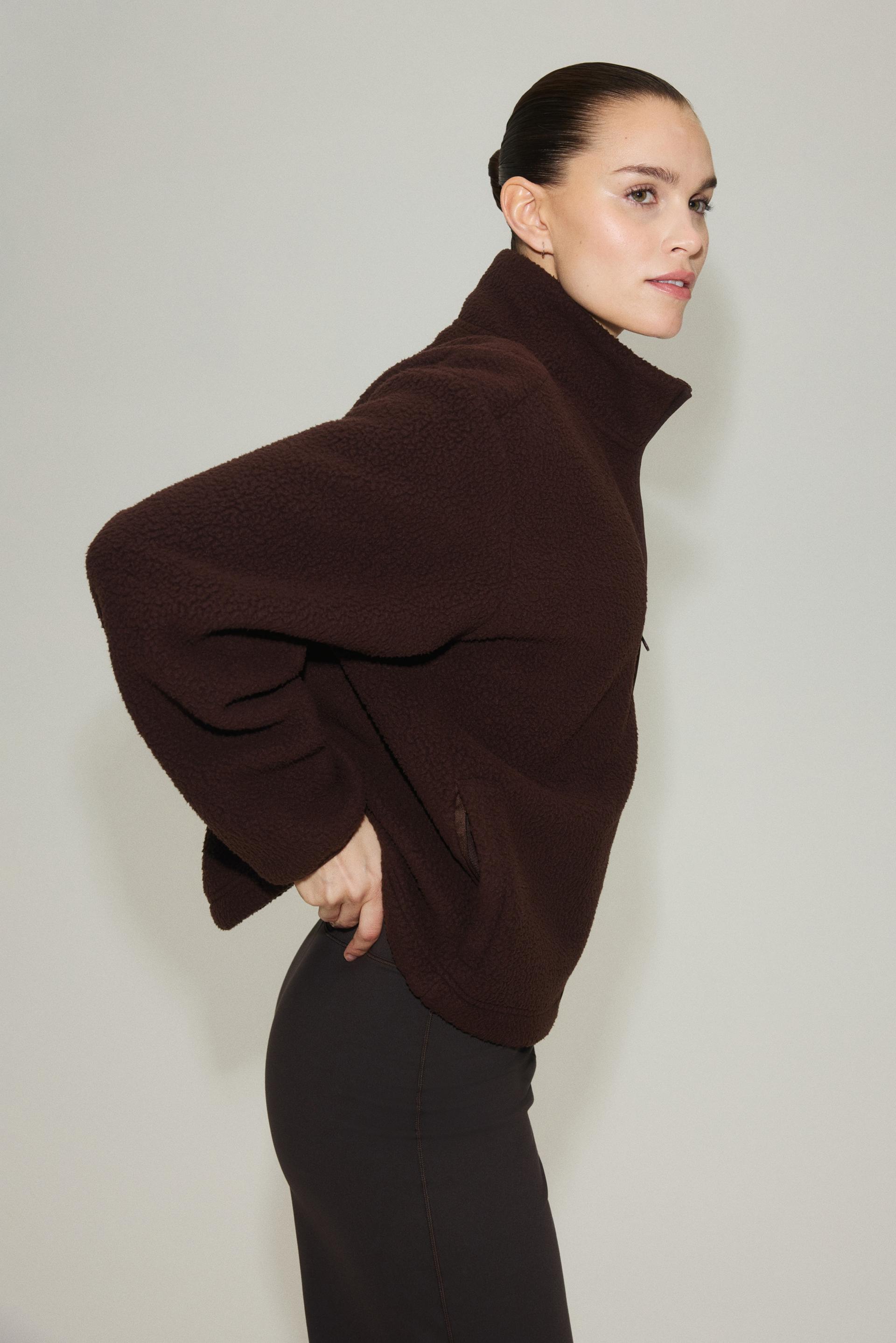 teddy fleece activewear jacket