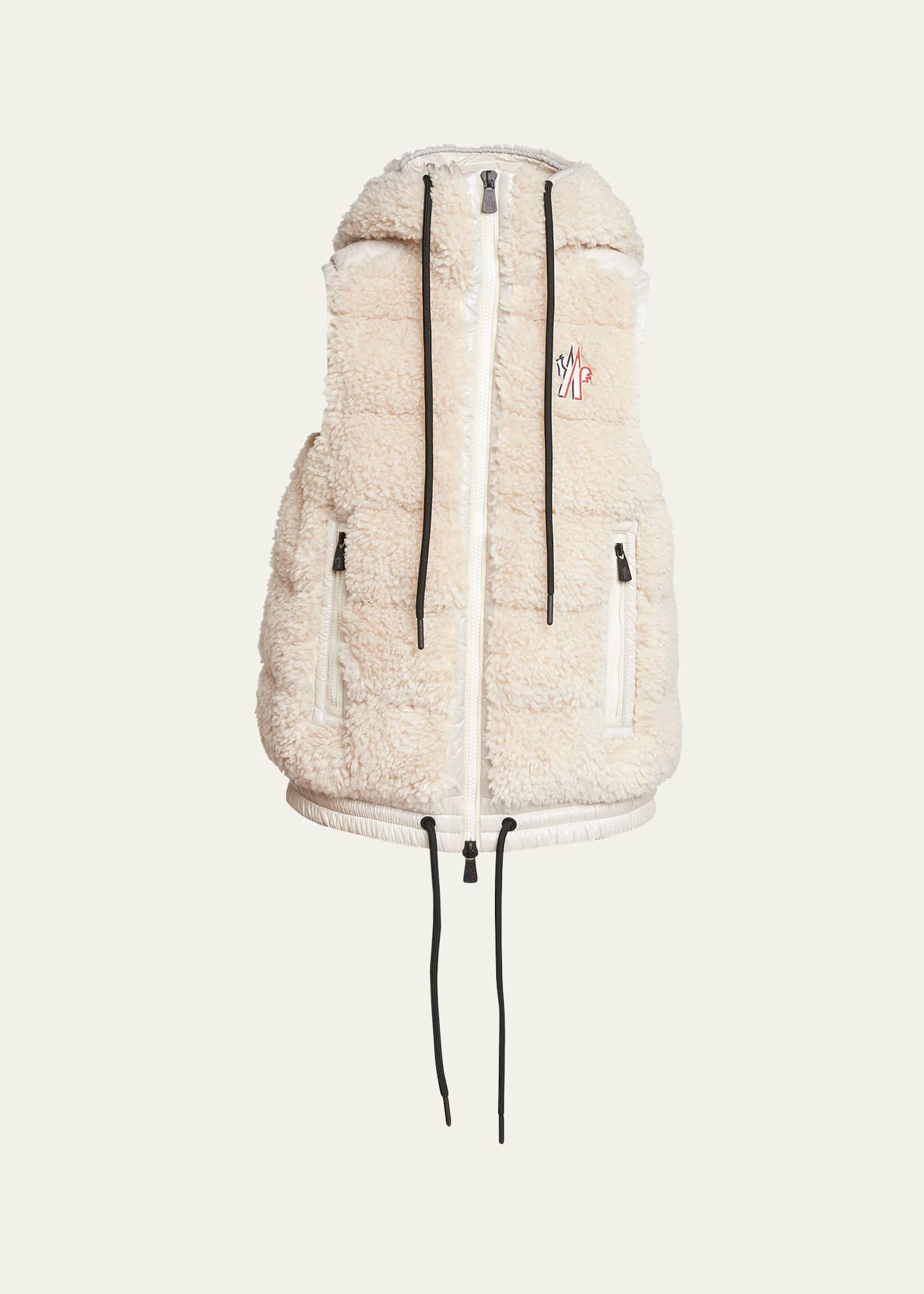 teddy fleece puffer vest
