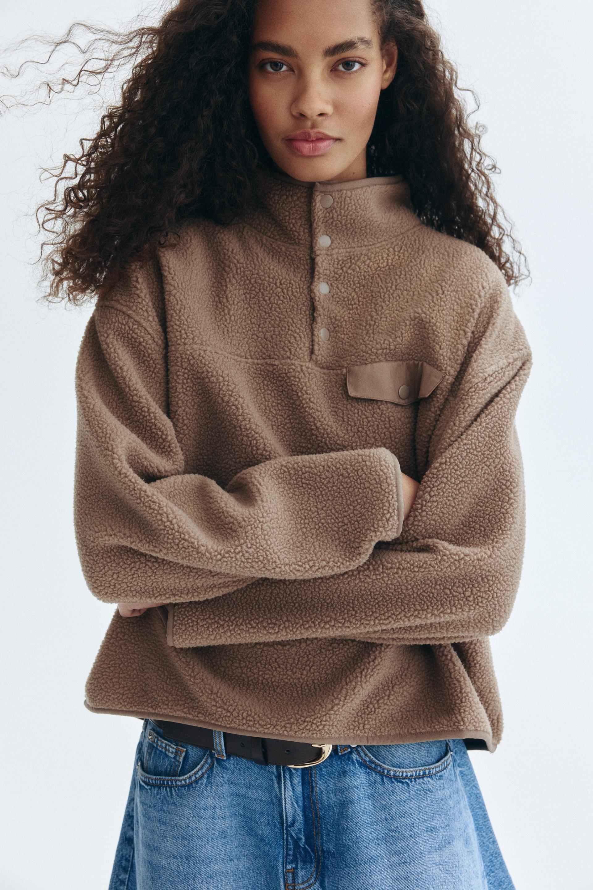 teddy fleece sweatshirt