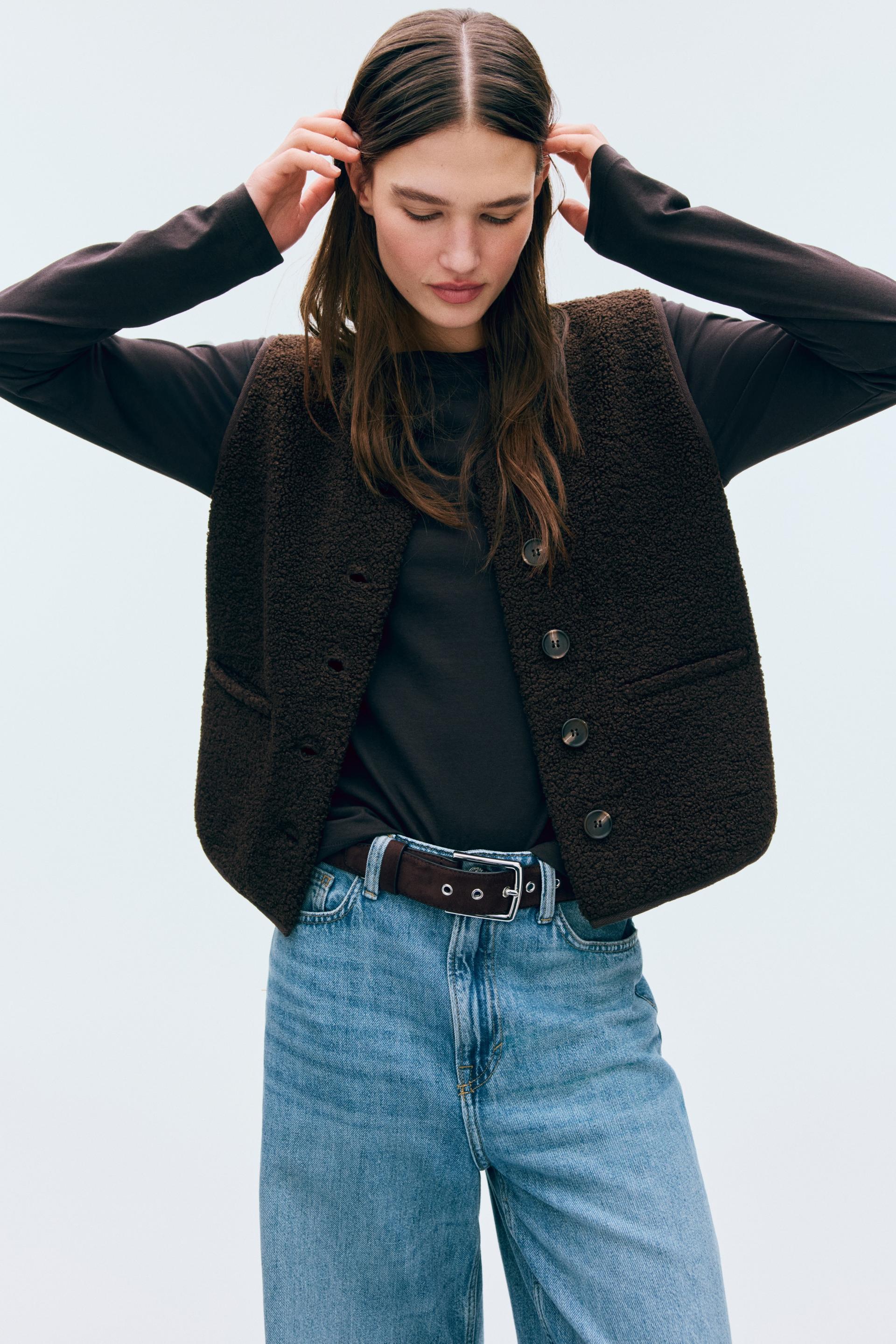 teddy fleece vest