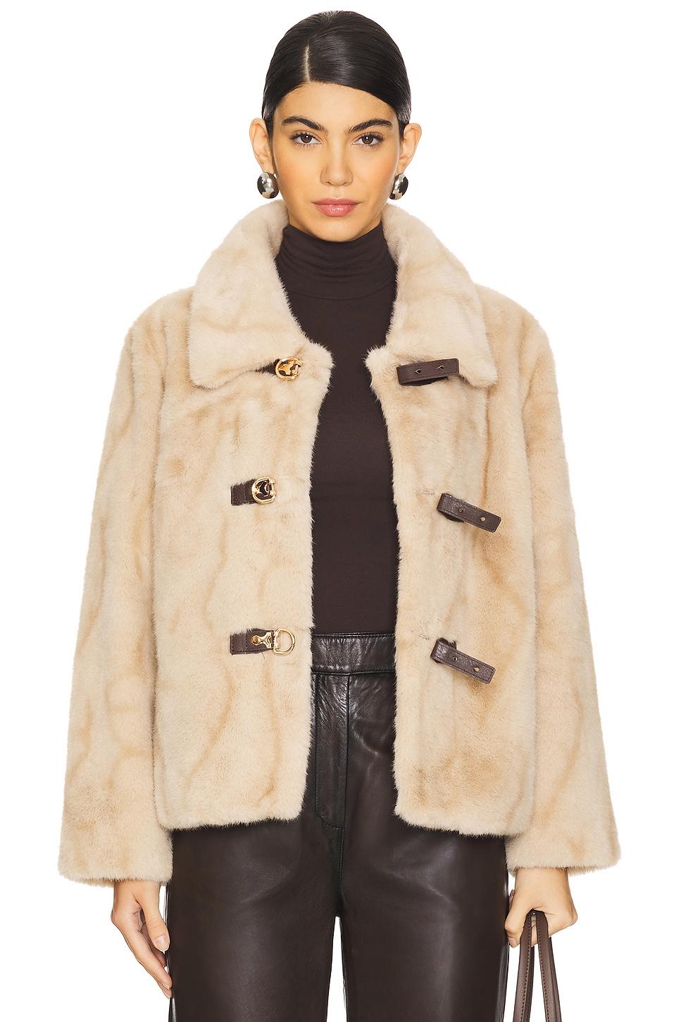 tegan faux fur coat