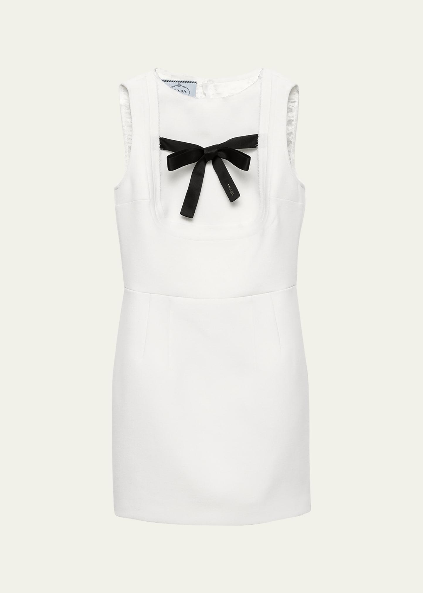 tela natte bow sleeveless mini dress