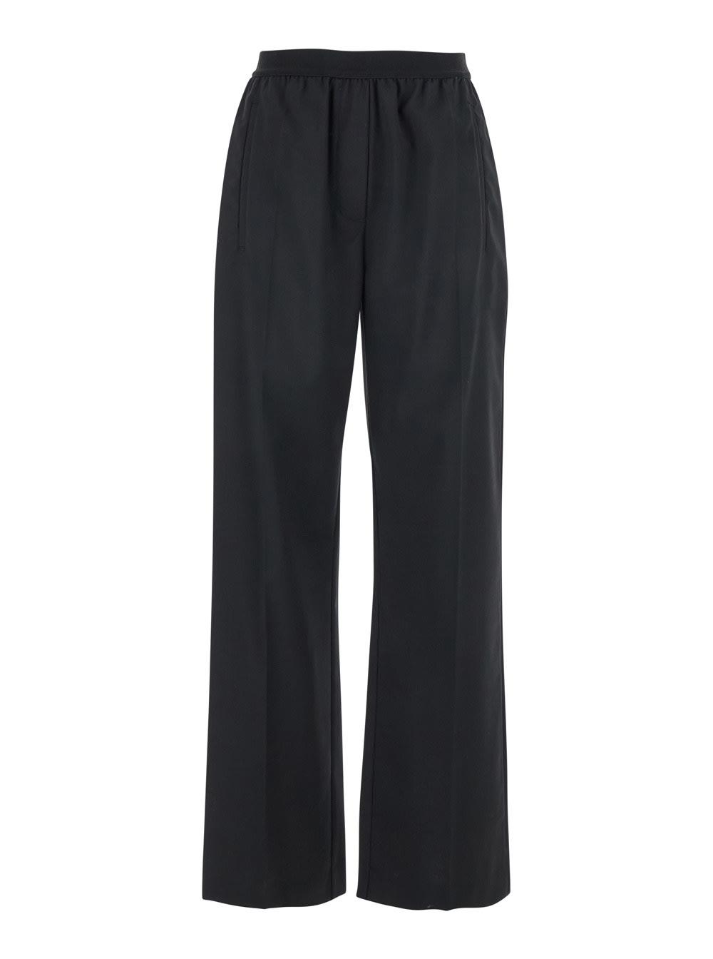 tela stormo black trousers with elasticated waist in fabric woman