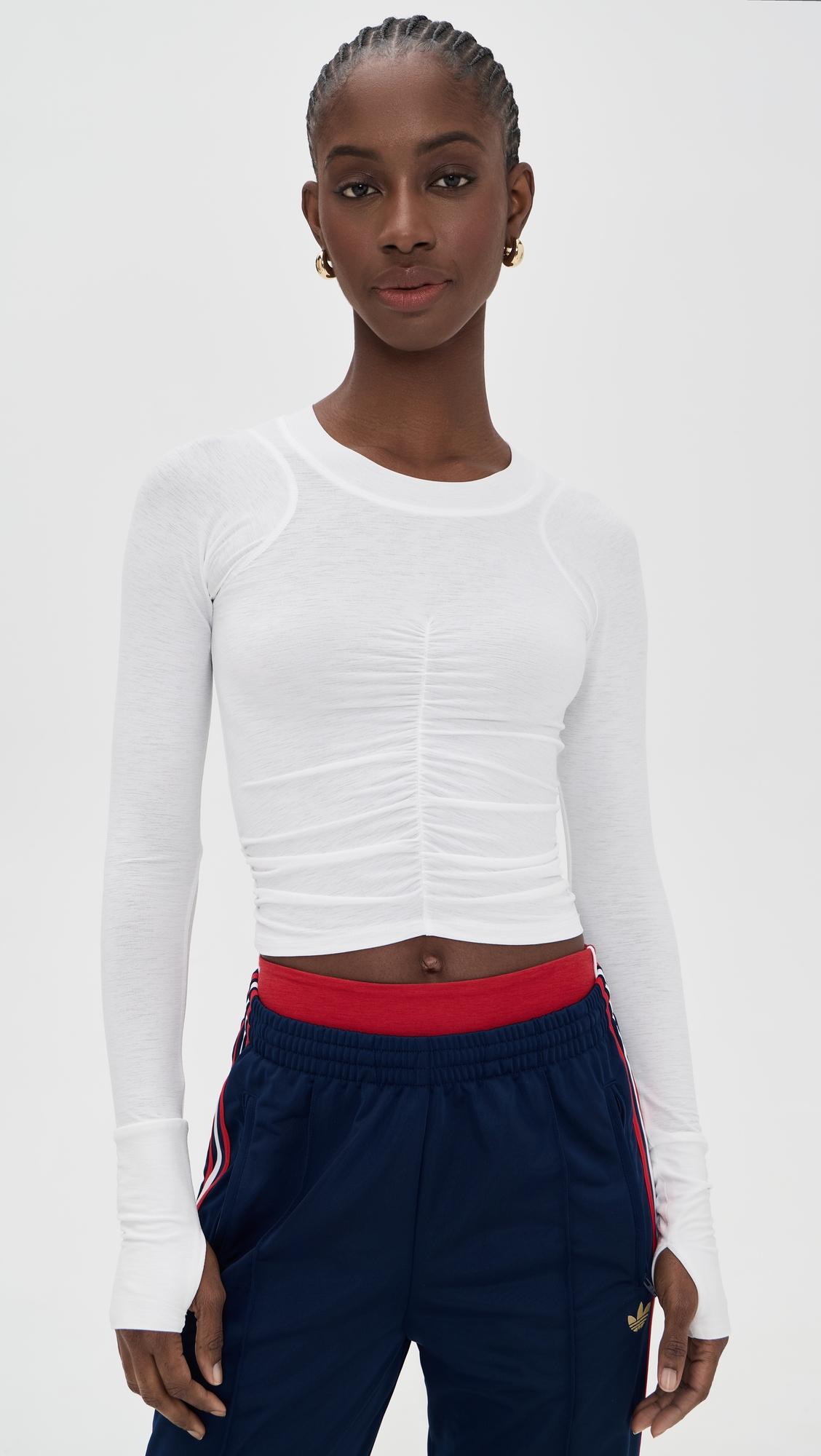 tempo ruched long sleeve tee