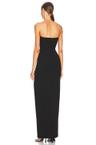 tena deep v sweetheart strapless gown