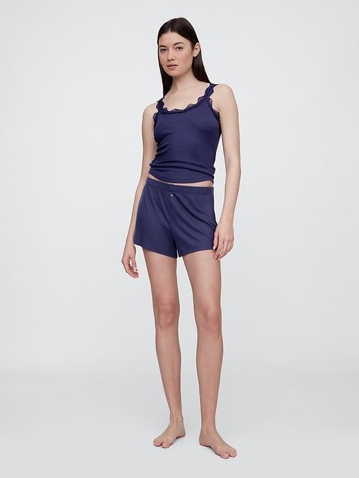 tencel ribbed pj shorts