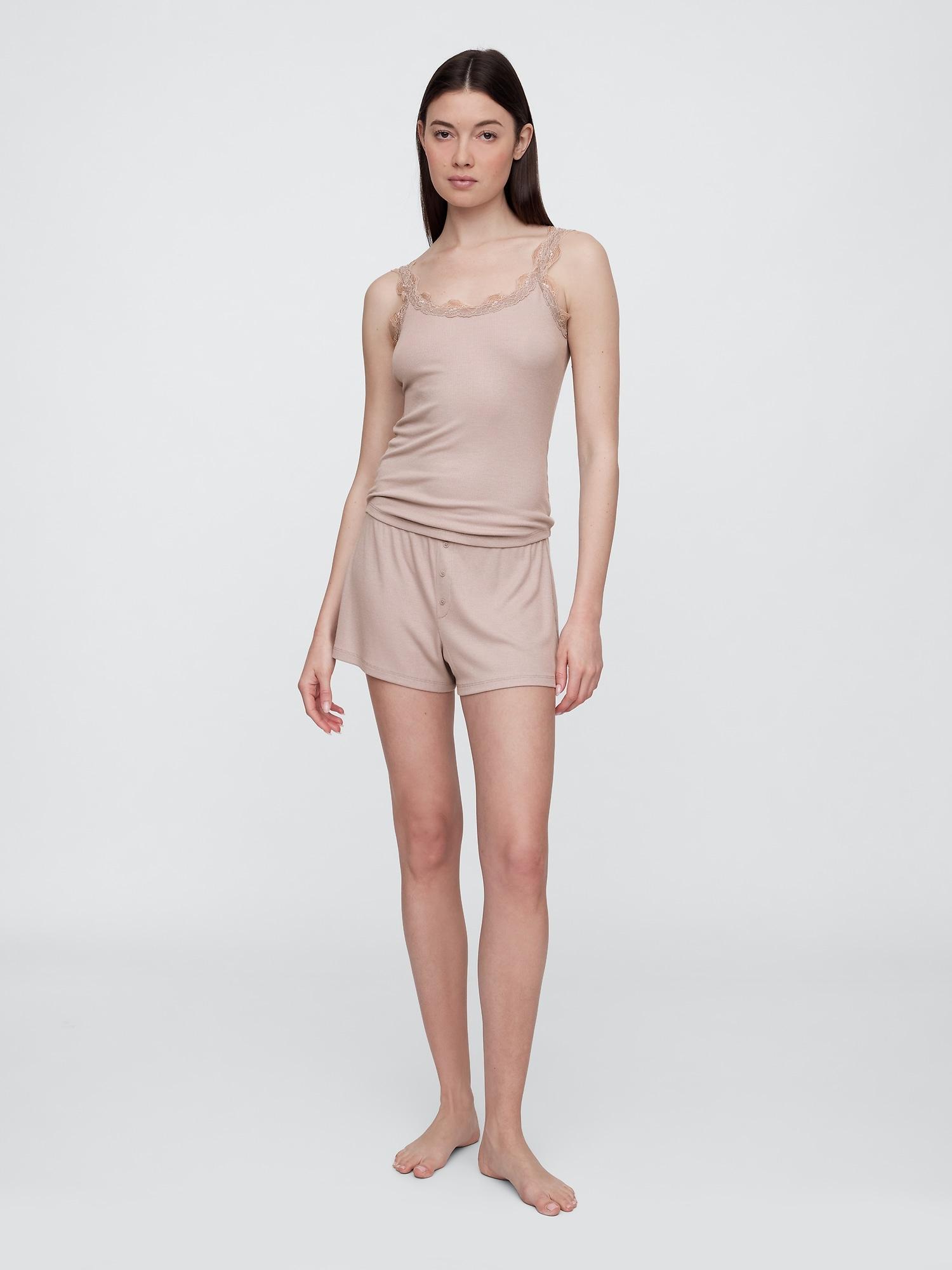 tencel&#153 ribbed pj shorts