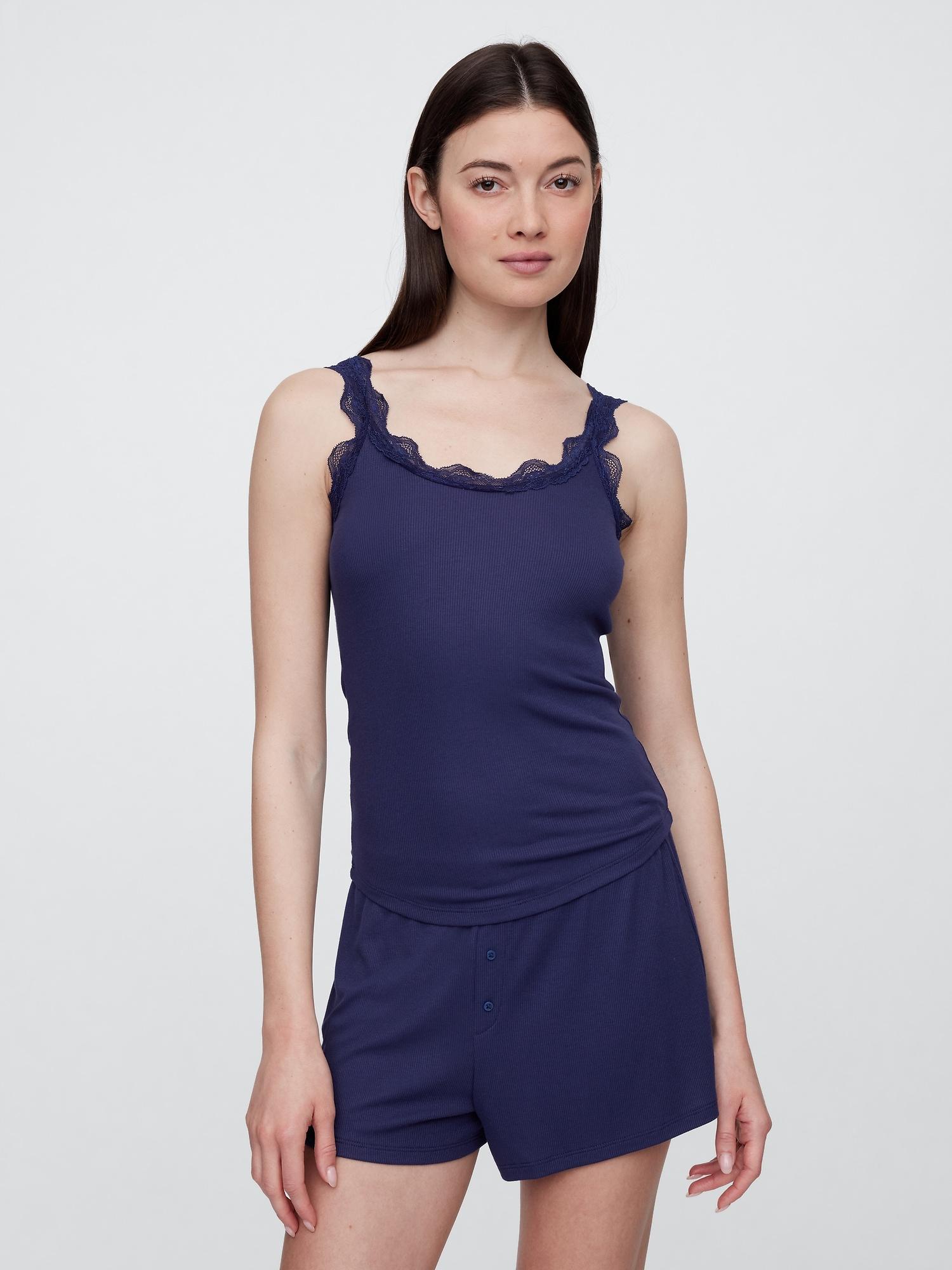 tencel&#153 ribbed scoopneck pj top