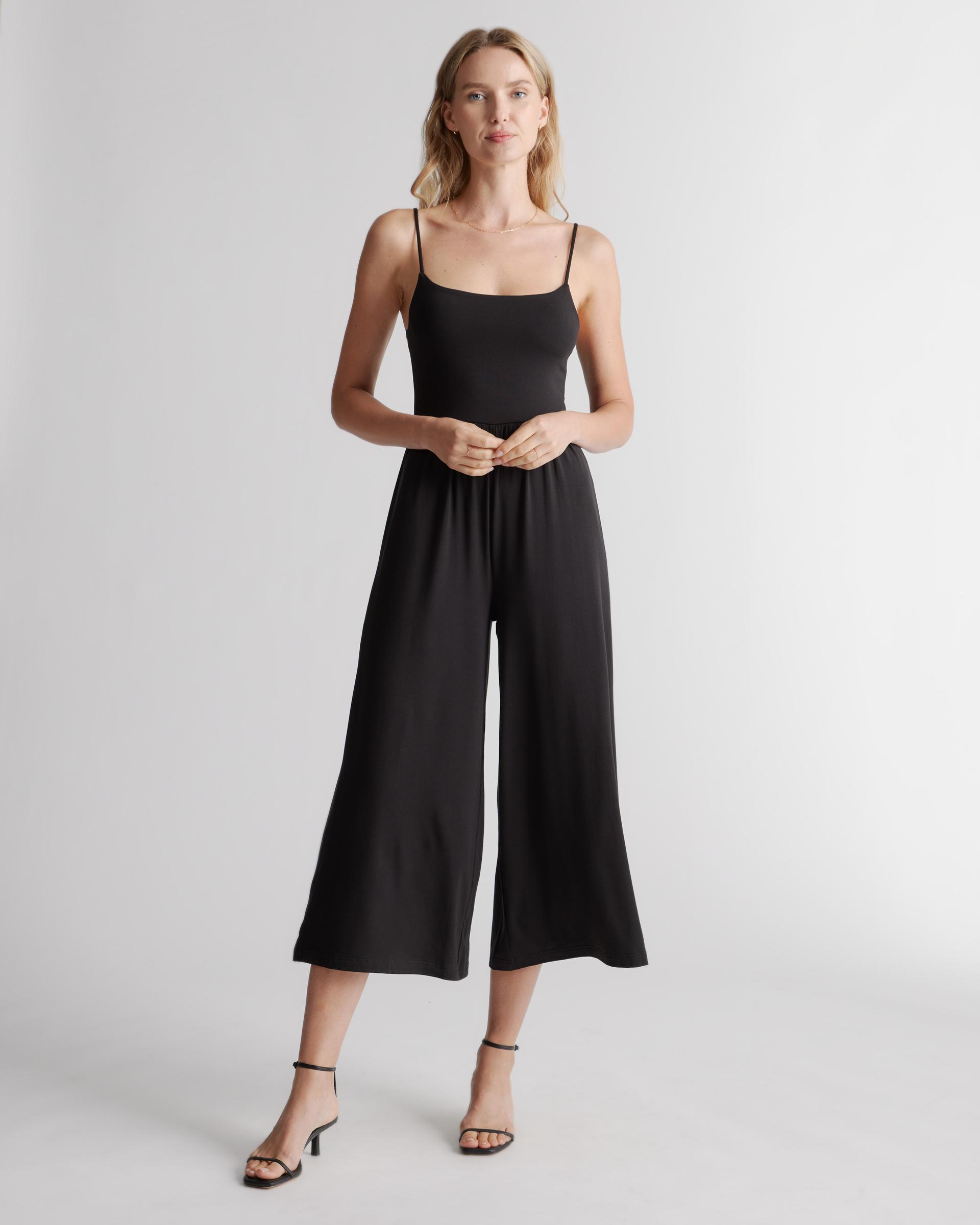 tencel jersey wide leg jumpsuit