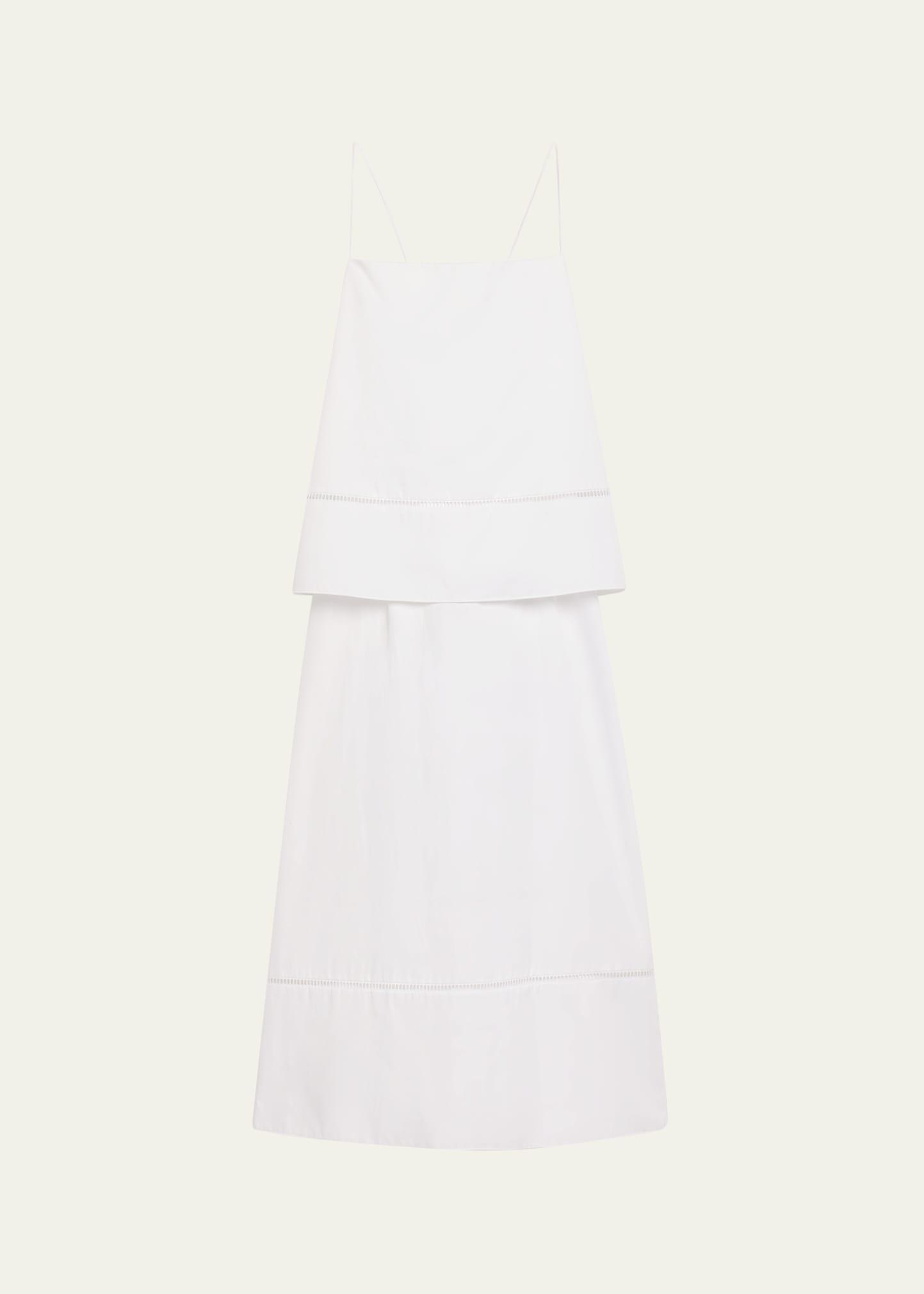 tenney layered poplin midi dress