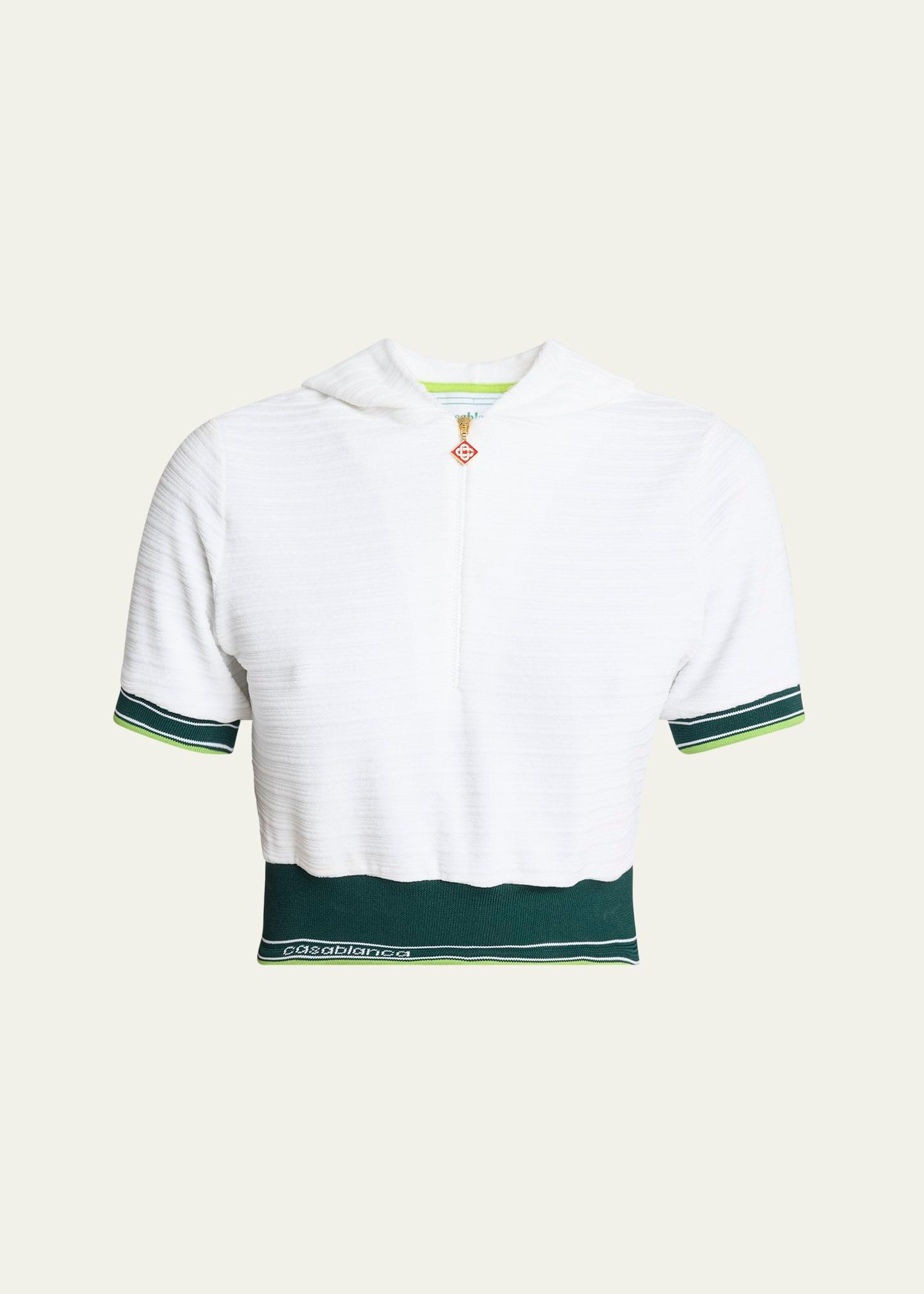 tennis hooded short-sleeve top