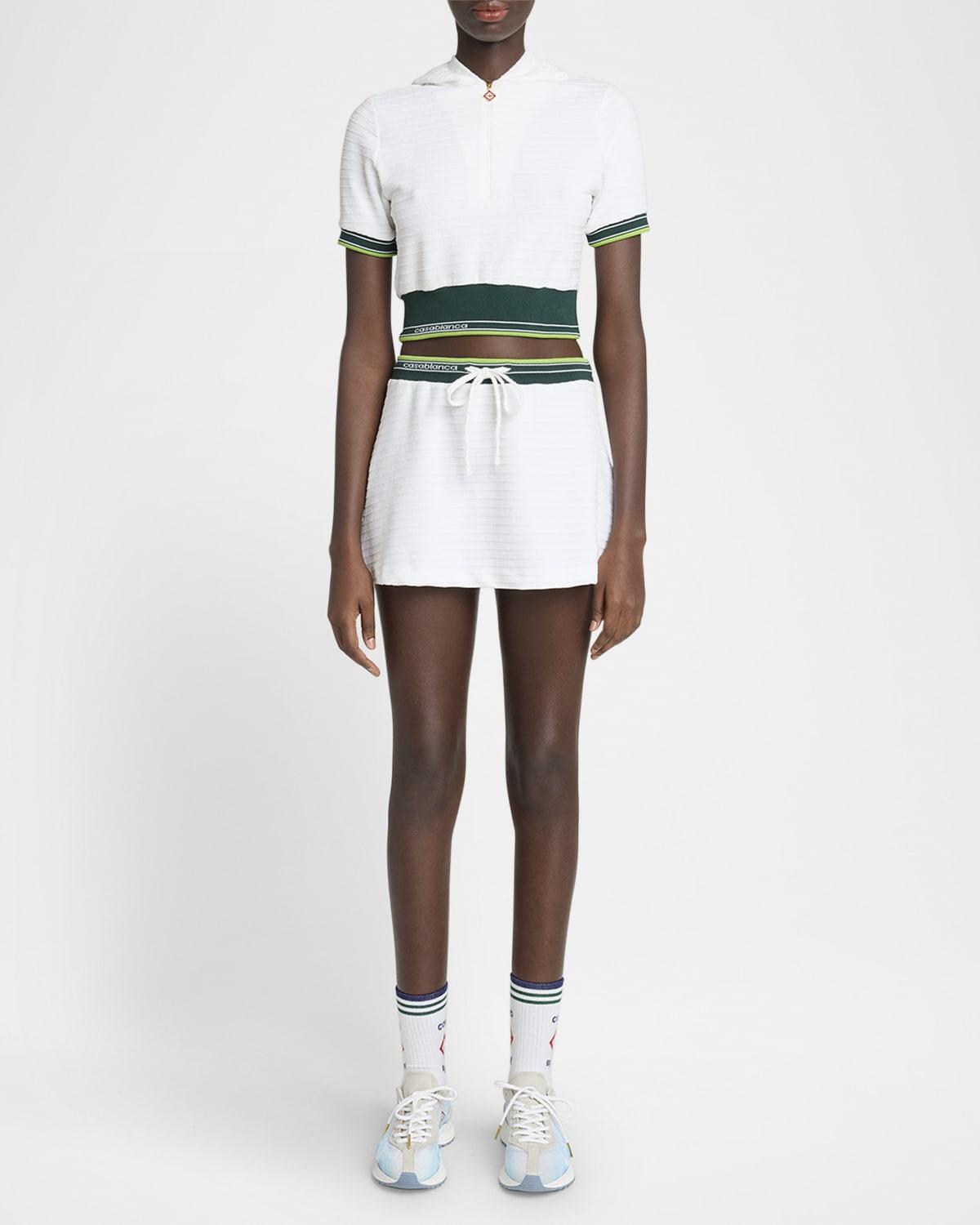 tennis hooded short-sleeve top
