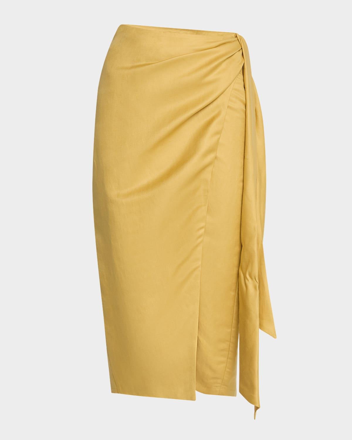 tequila wrap midi skirt