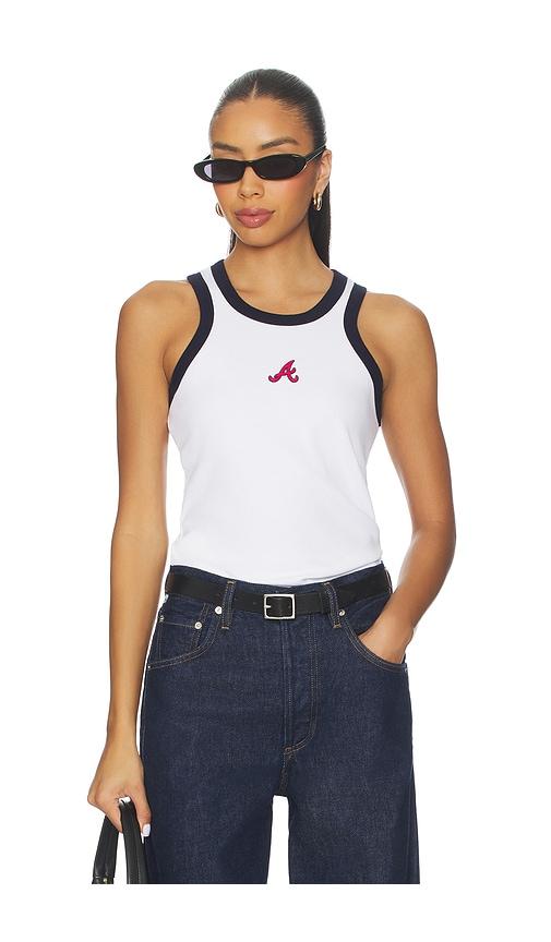 terez x revolve braves scoop armhole rib tank top in white.