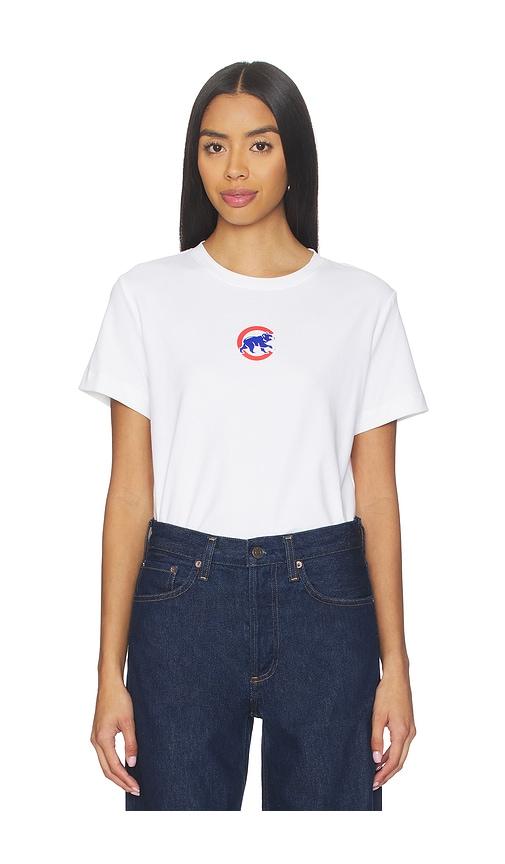 terez x revolve chicago cubs basic logo tee in white.