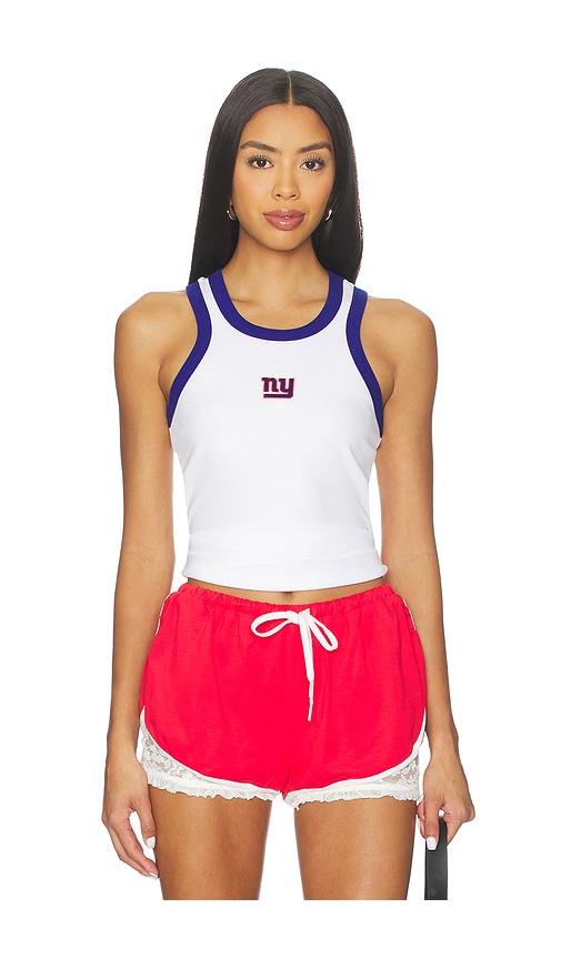 terez x revolve giants scoop armhole rib tank top in white.