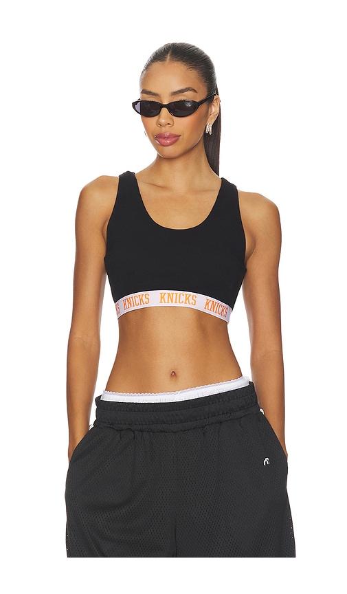 terez x revolve knicks rib logo elastic bra in black.