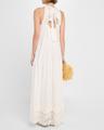 teri lace-trim halter maxi dress