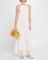 teri lace-trim halter maxi dress