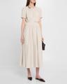 terry crystal short-sleeve belted midi dress