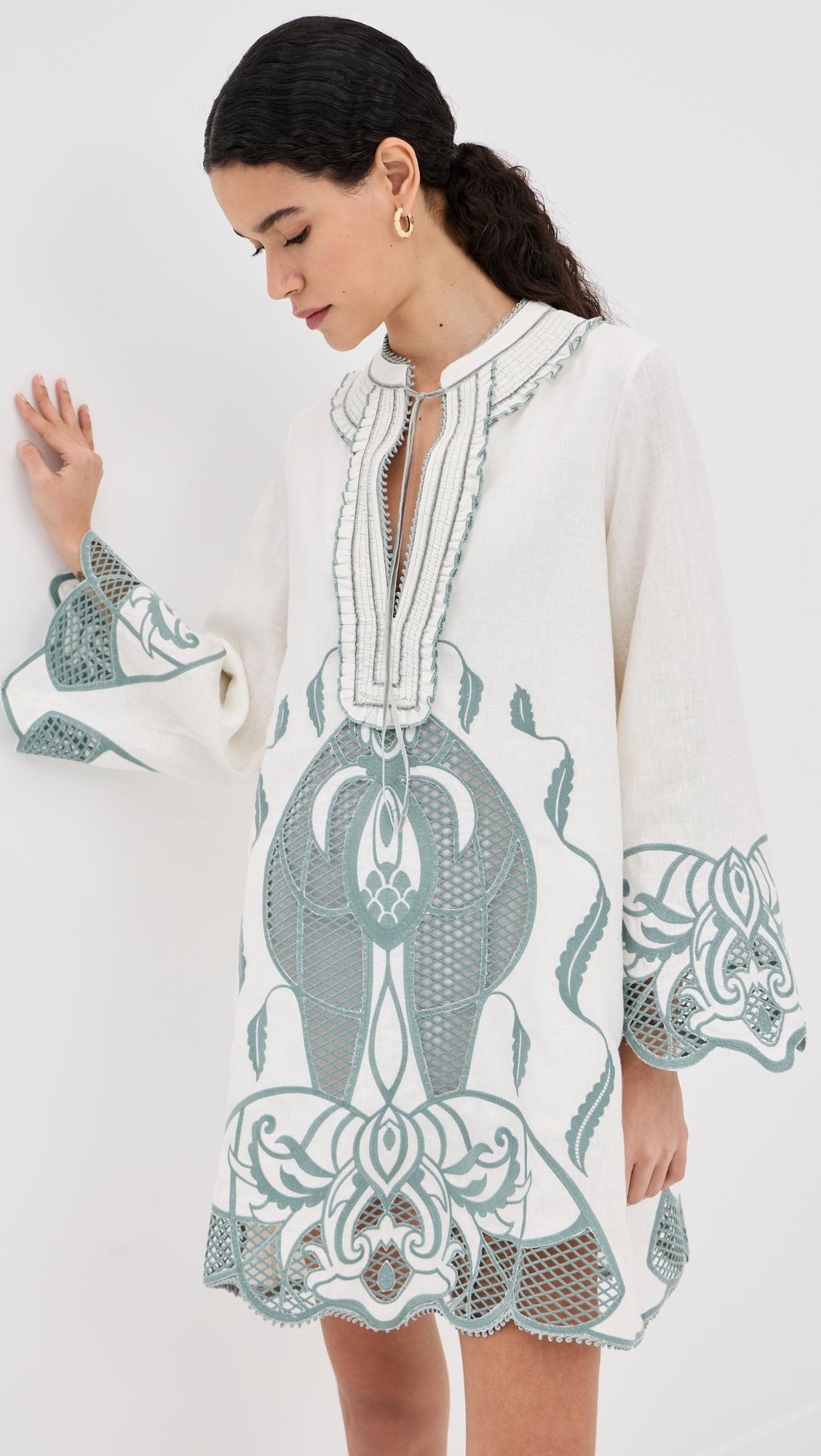 tess linen mini dress