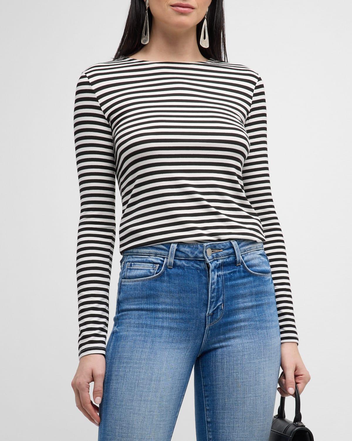 tess long-sleeve stripe tee