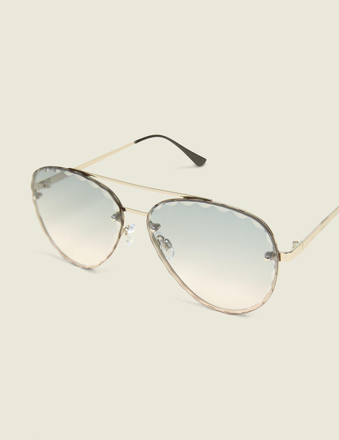 textured aviator sunglasses