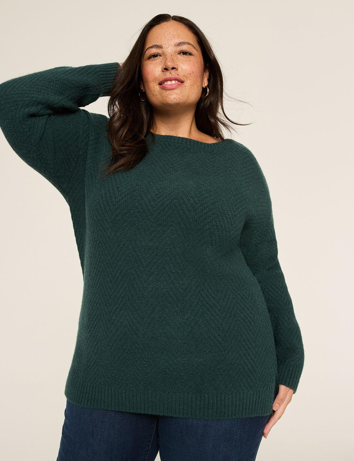 textured boatneck pullover sweater