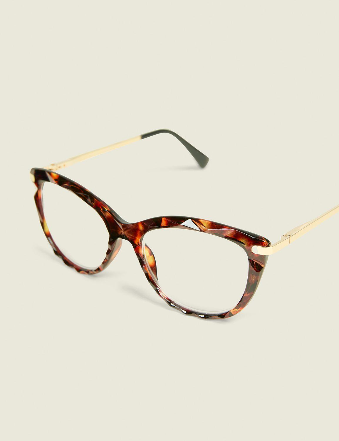 textured cateye reading glasses