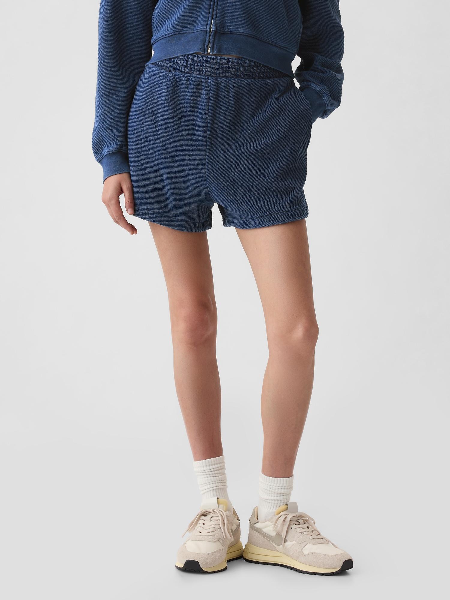 textured dolphin sweat shorts
