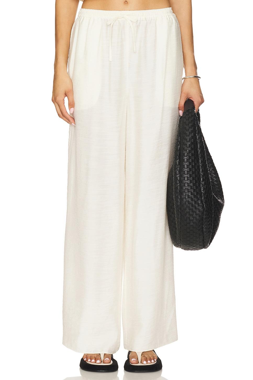 textured gauze wide leg pant