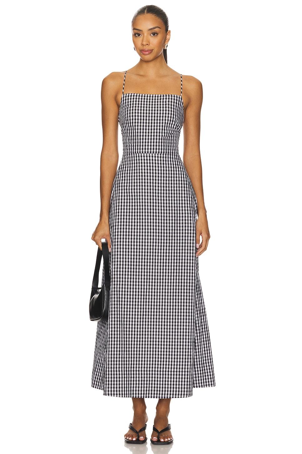 textured gingham dress