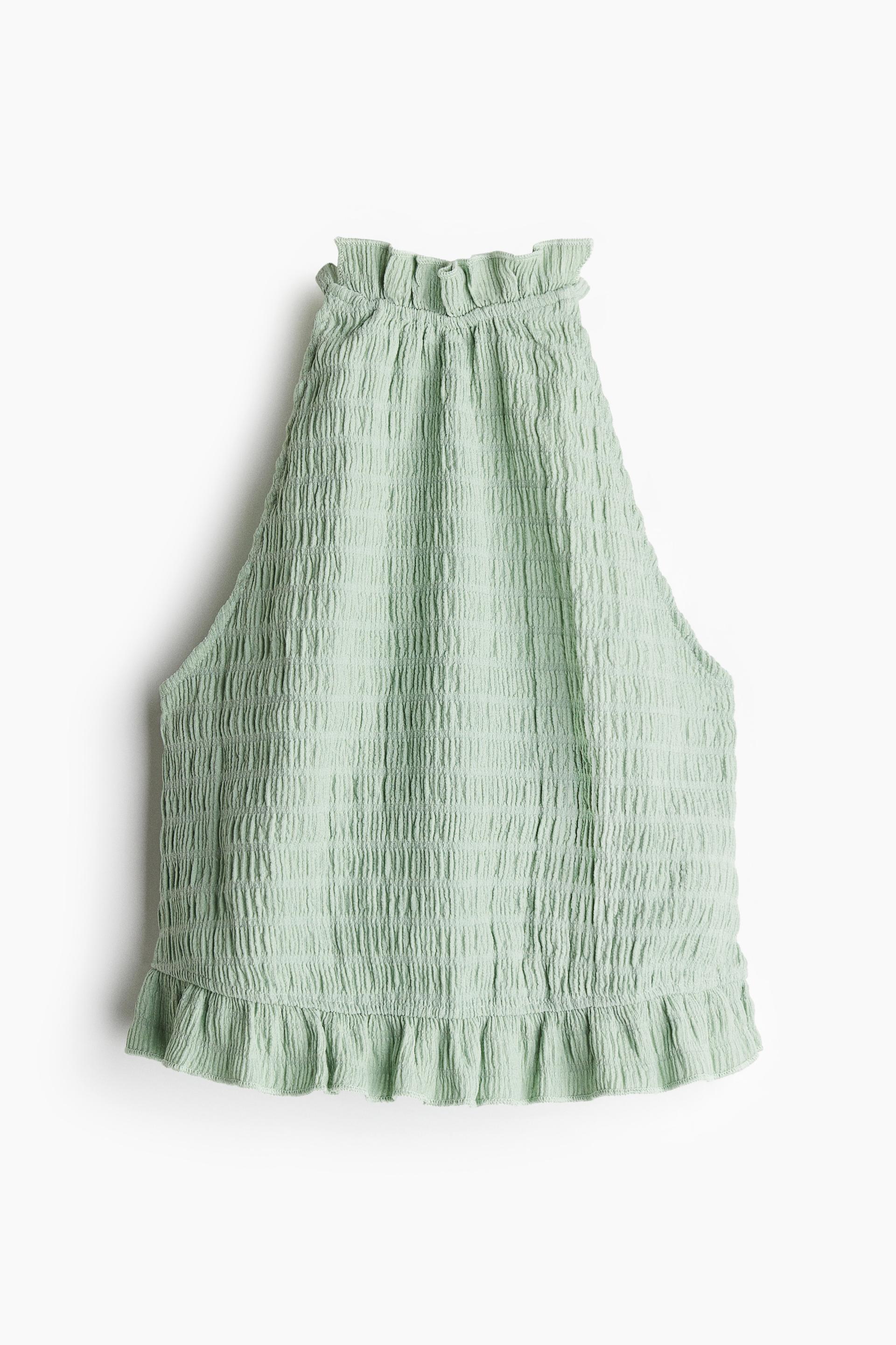 textured halterneck top