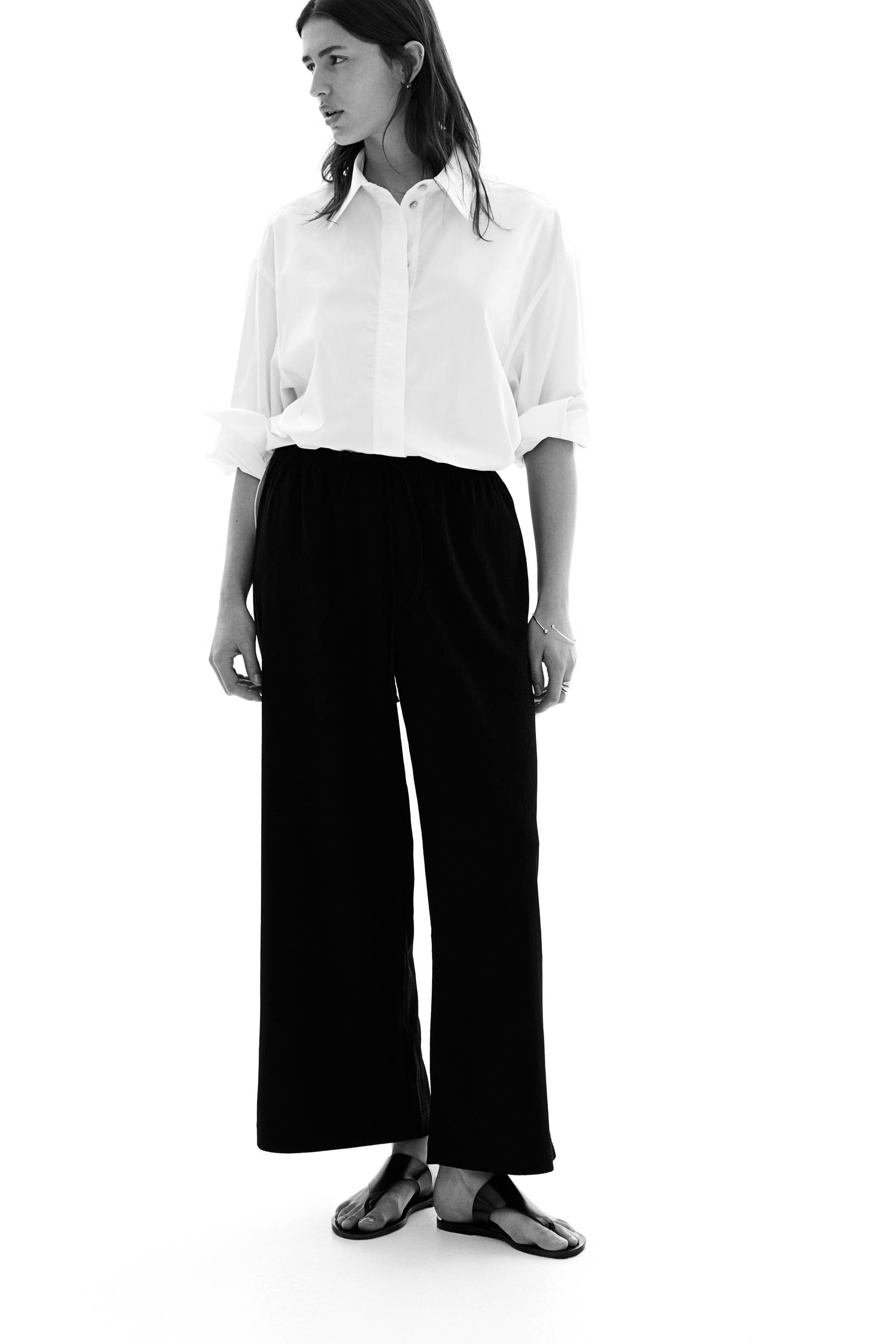 textured jersey drawstring pants