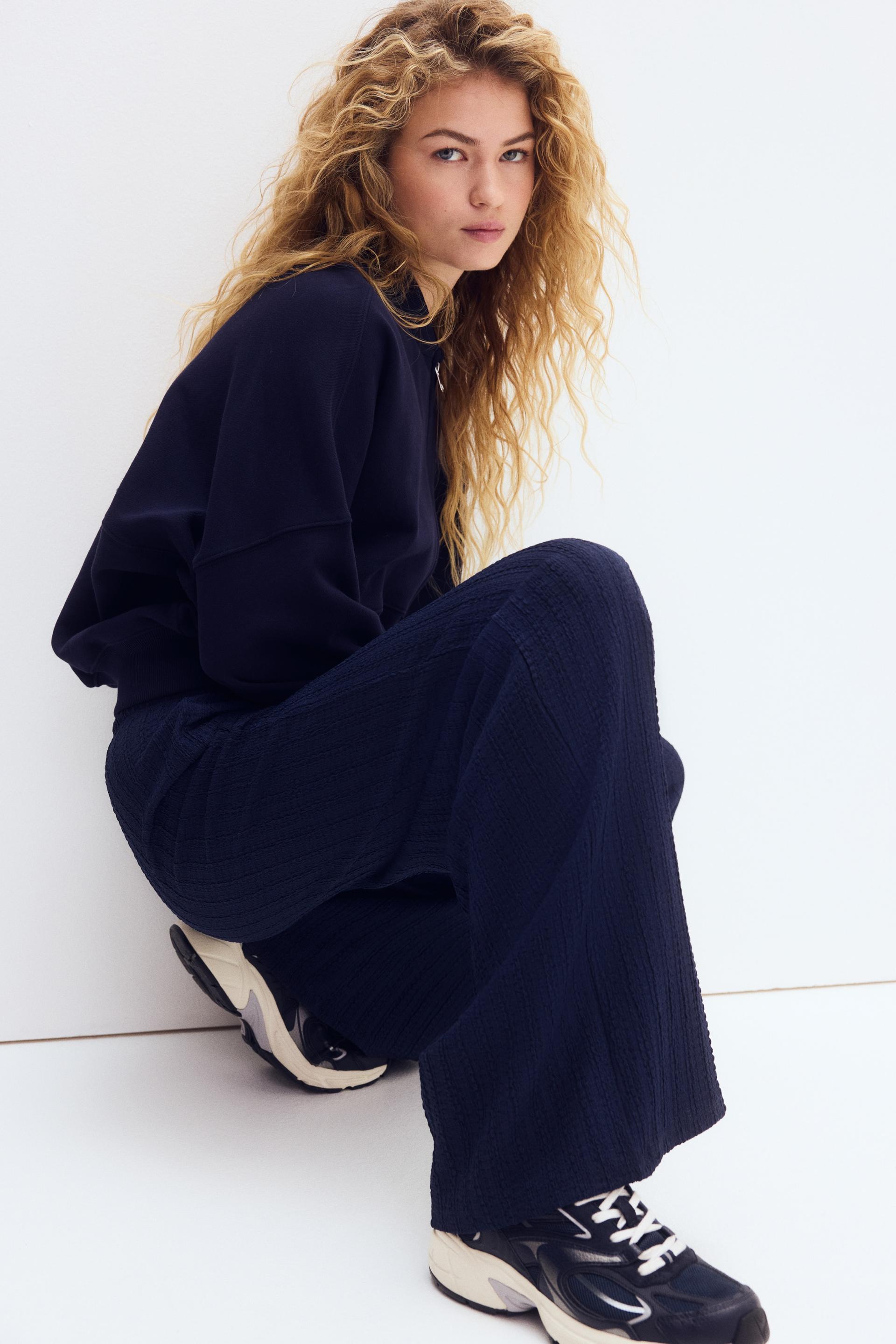 textured jersey drawstring pants