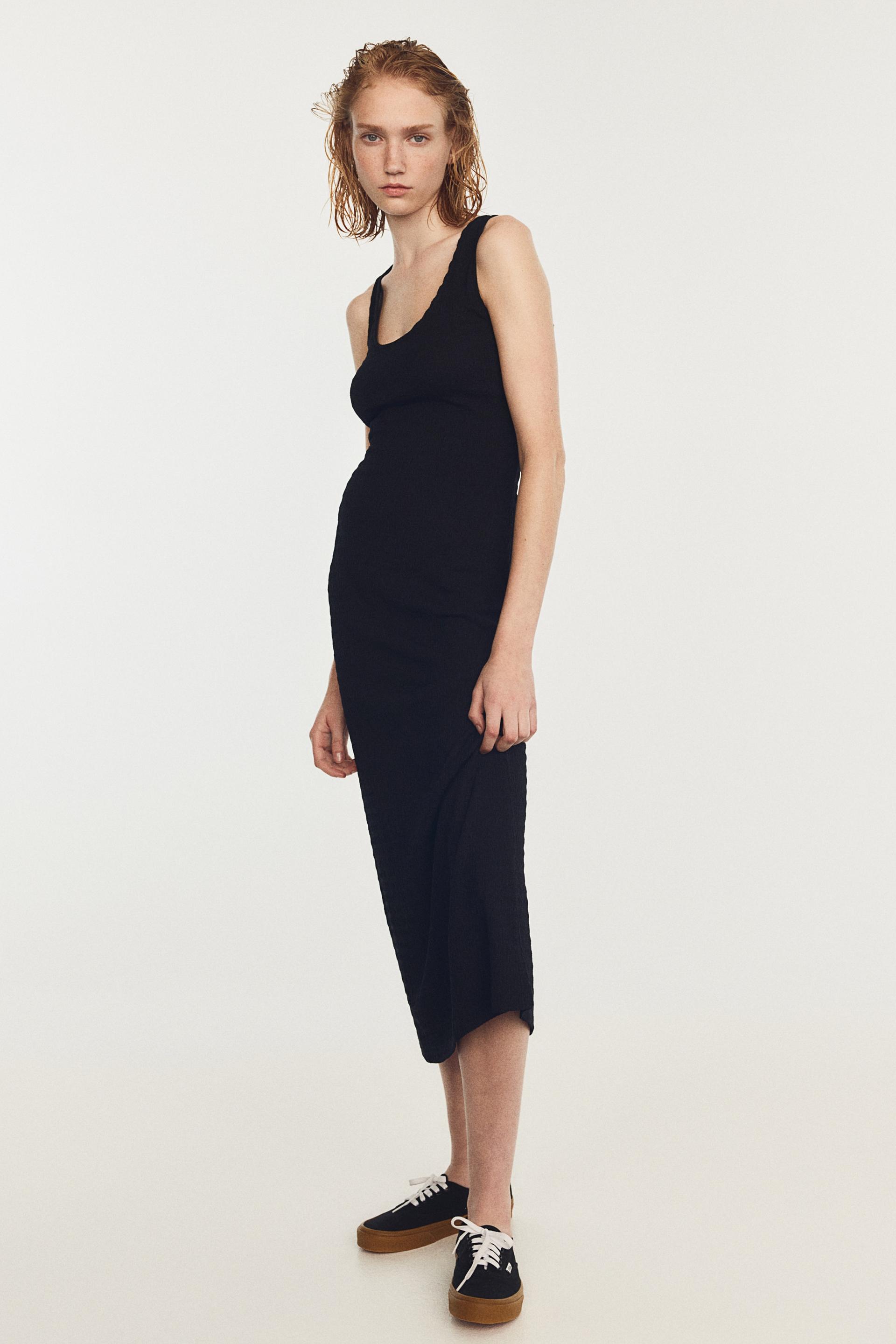 textured jersey maxi dress