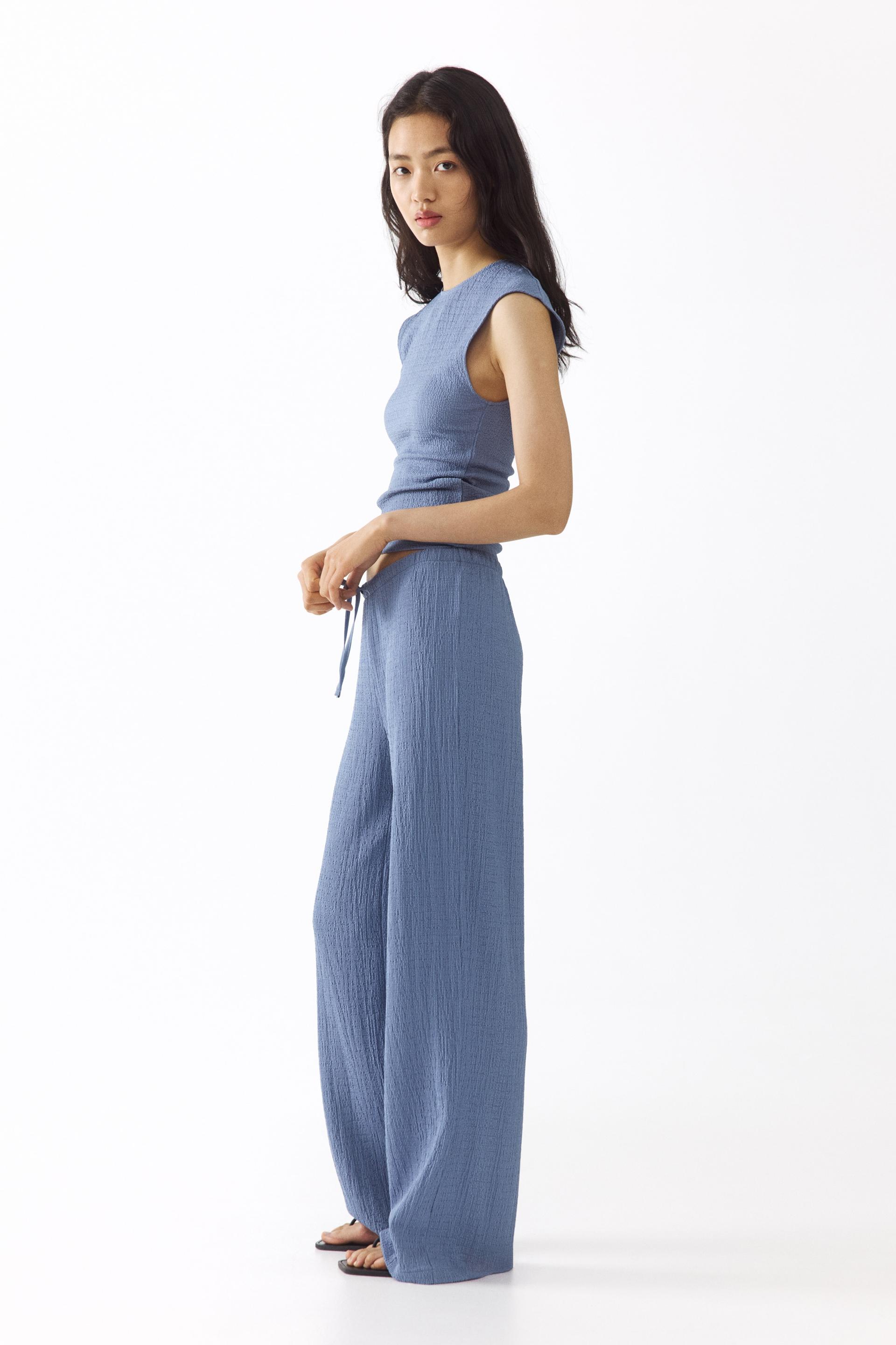 textured jersey pants