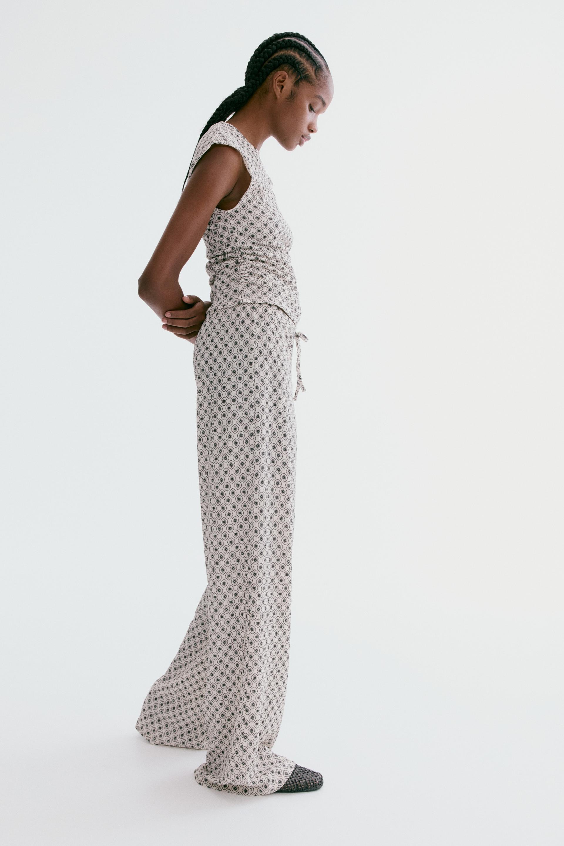 textured jersey pants