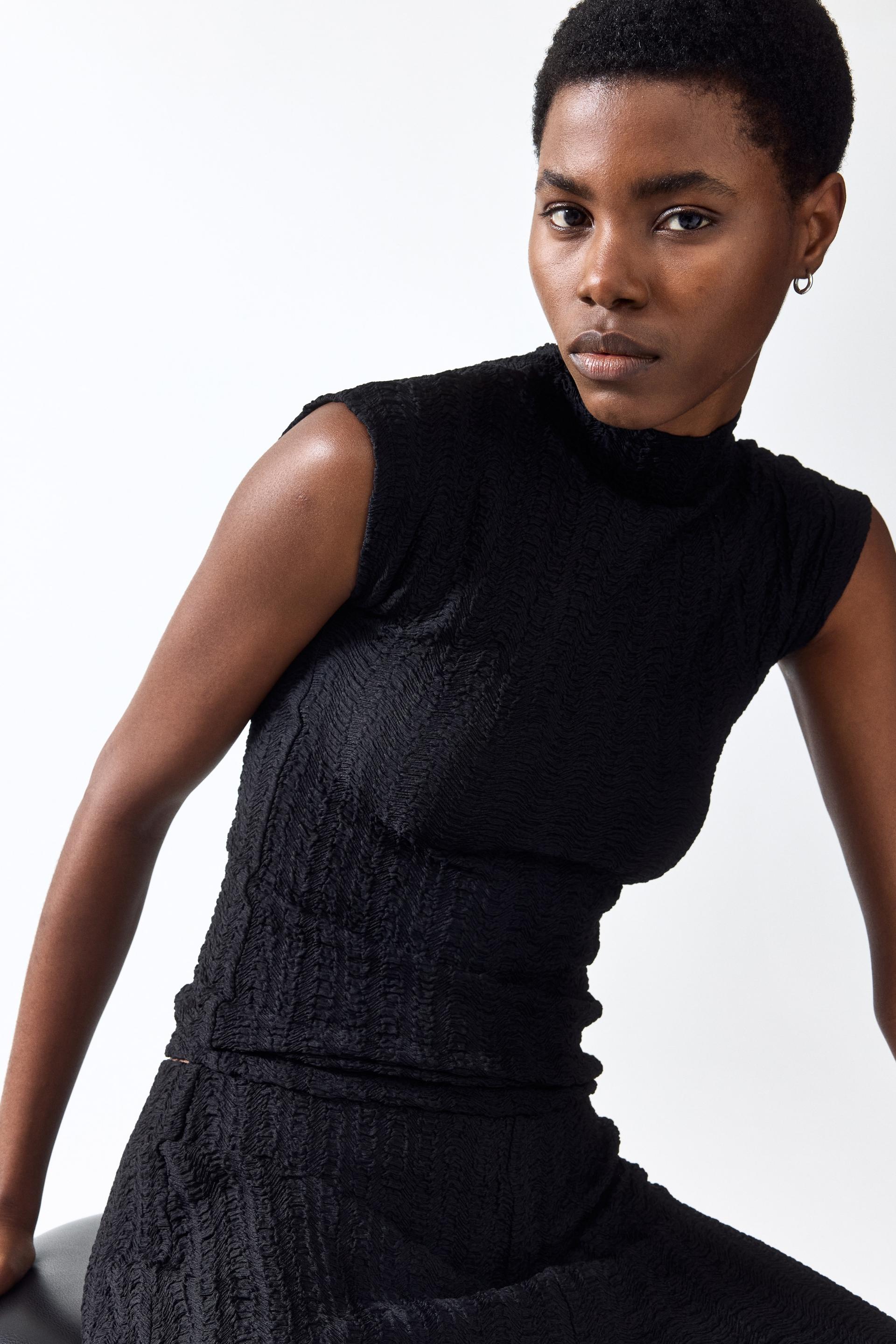 textured jersey top