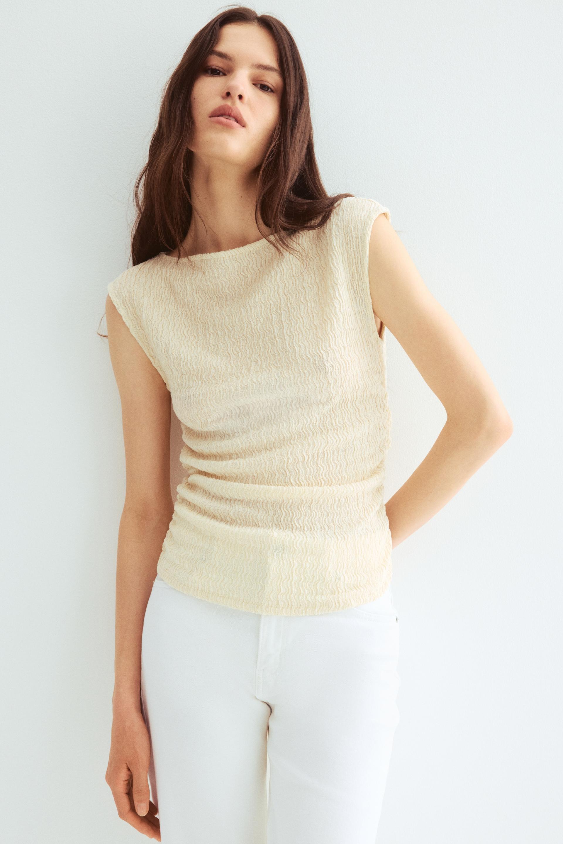 textured jersey top