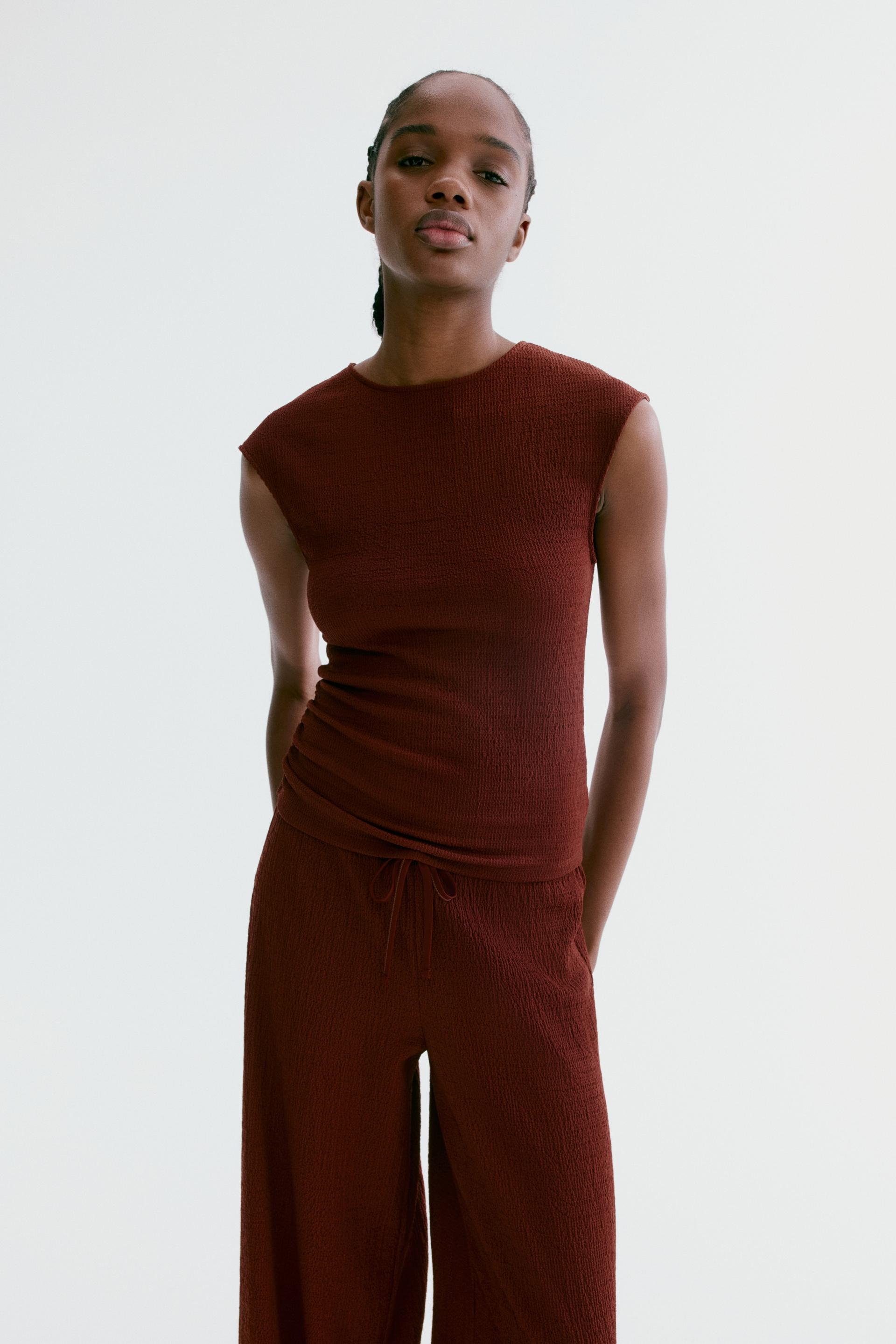textured jersey top