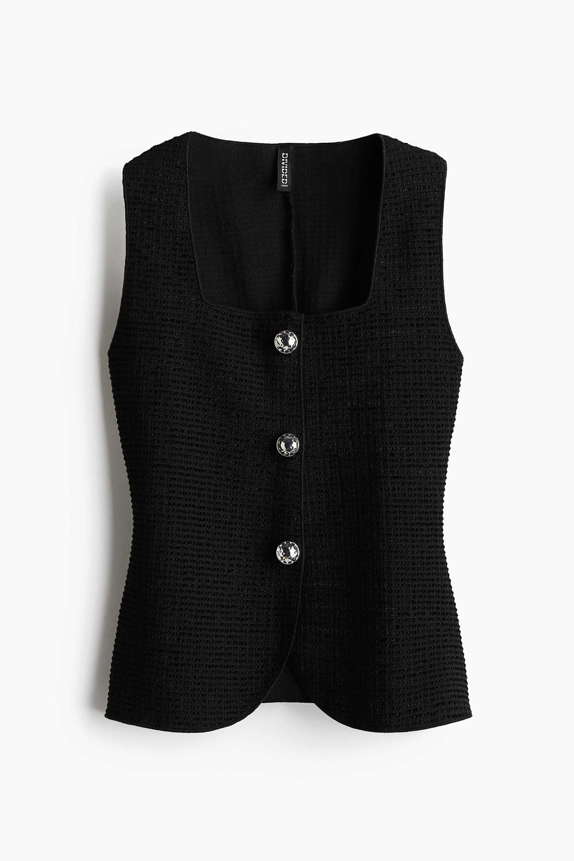 textured jersey vest