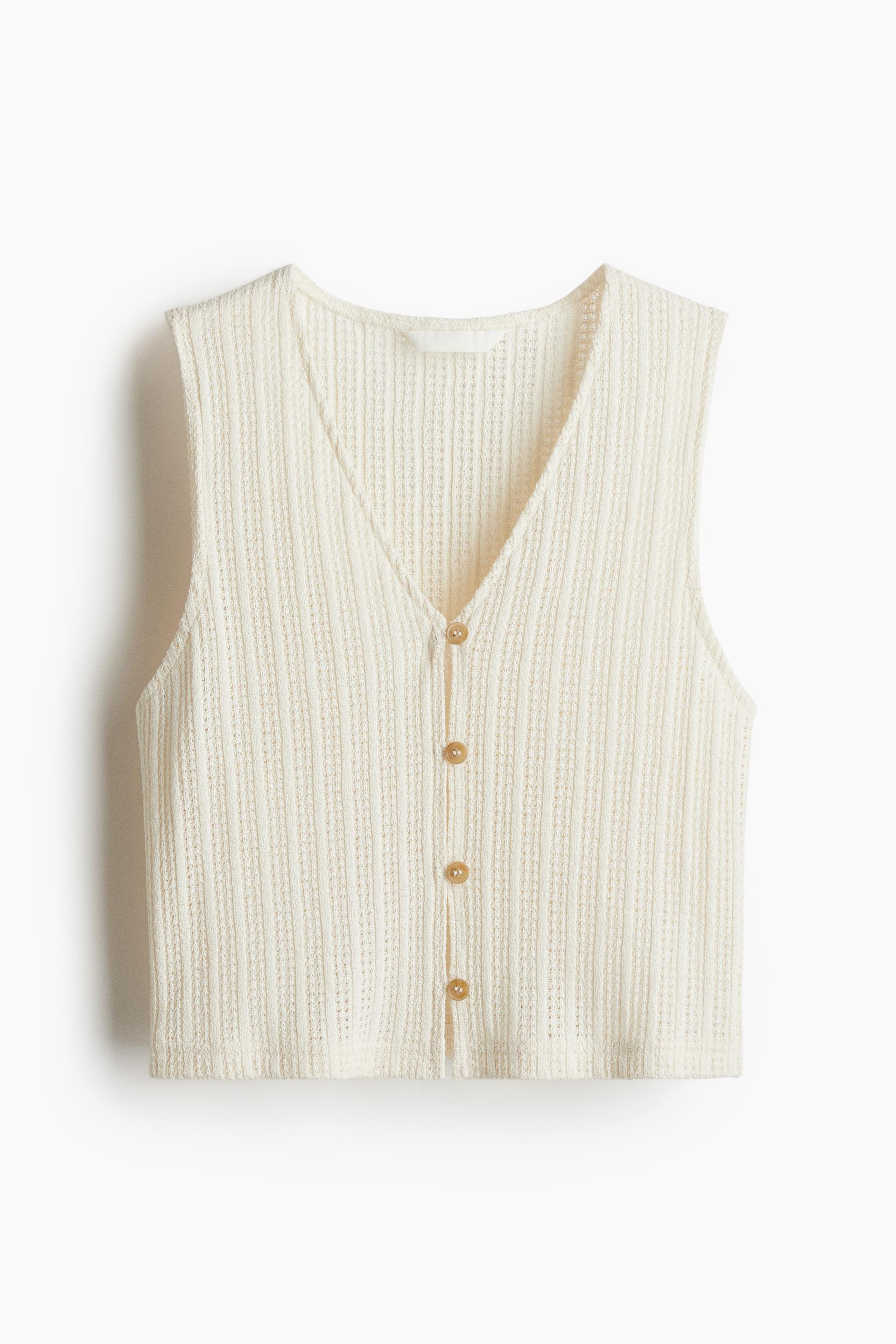 textured jersey vest