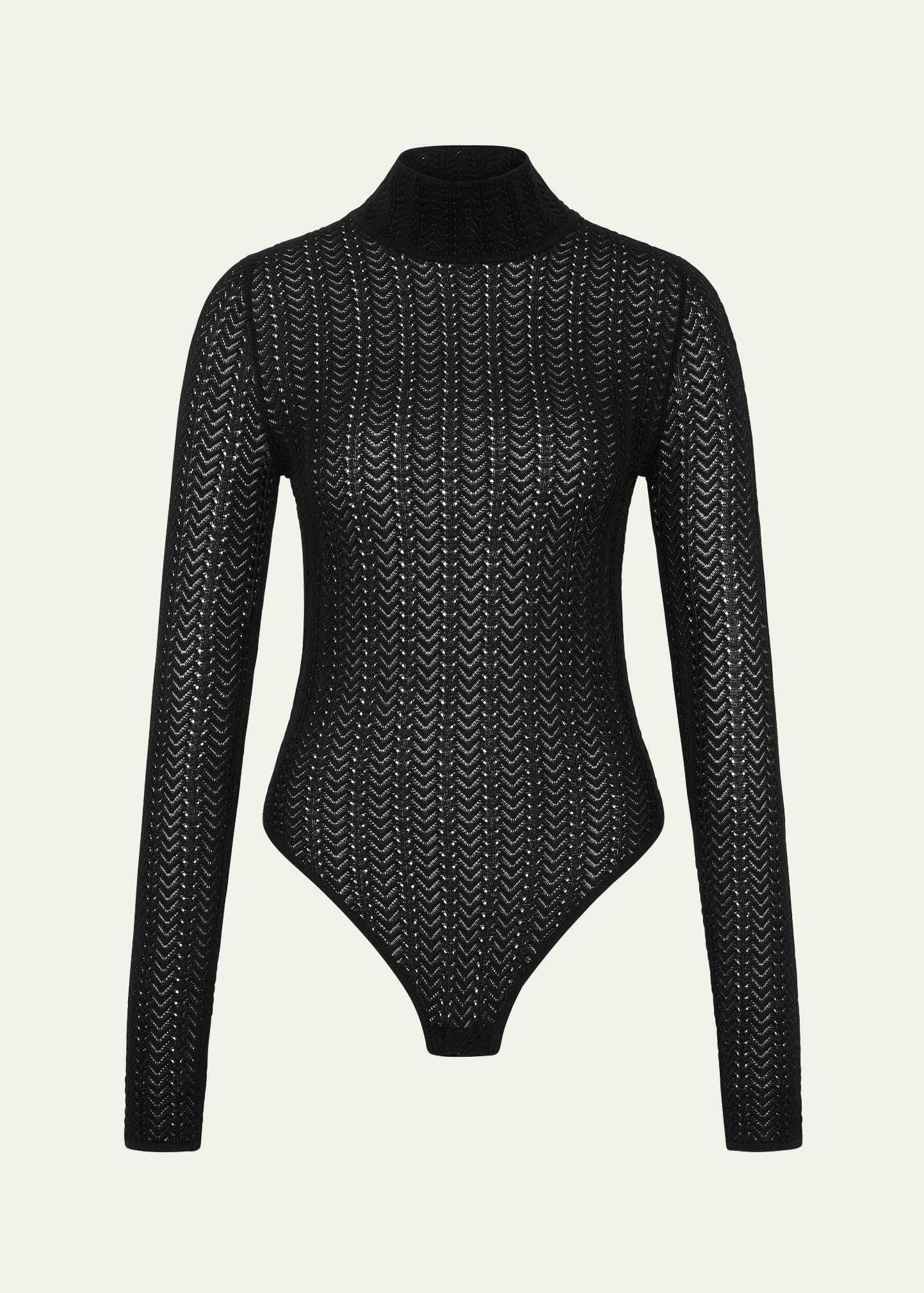 textured knit bodysuit