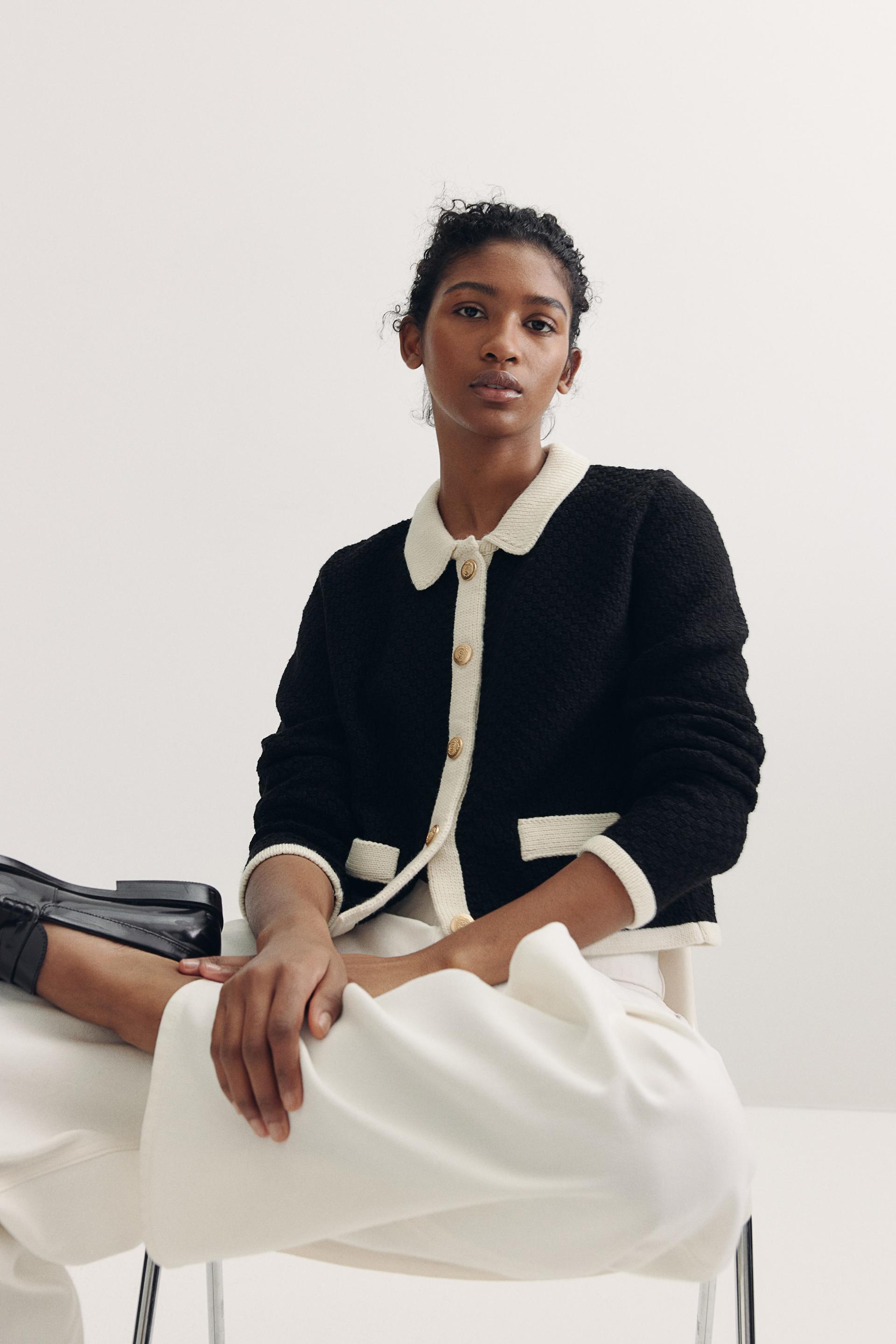 textured-knit cardigan