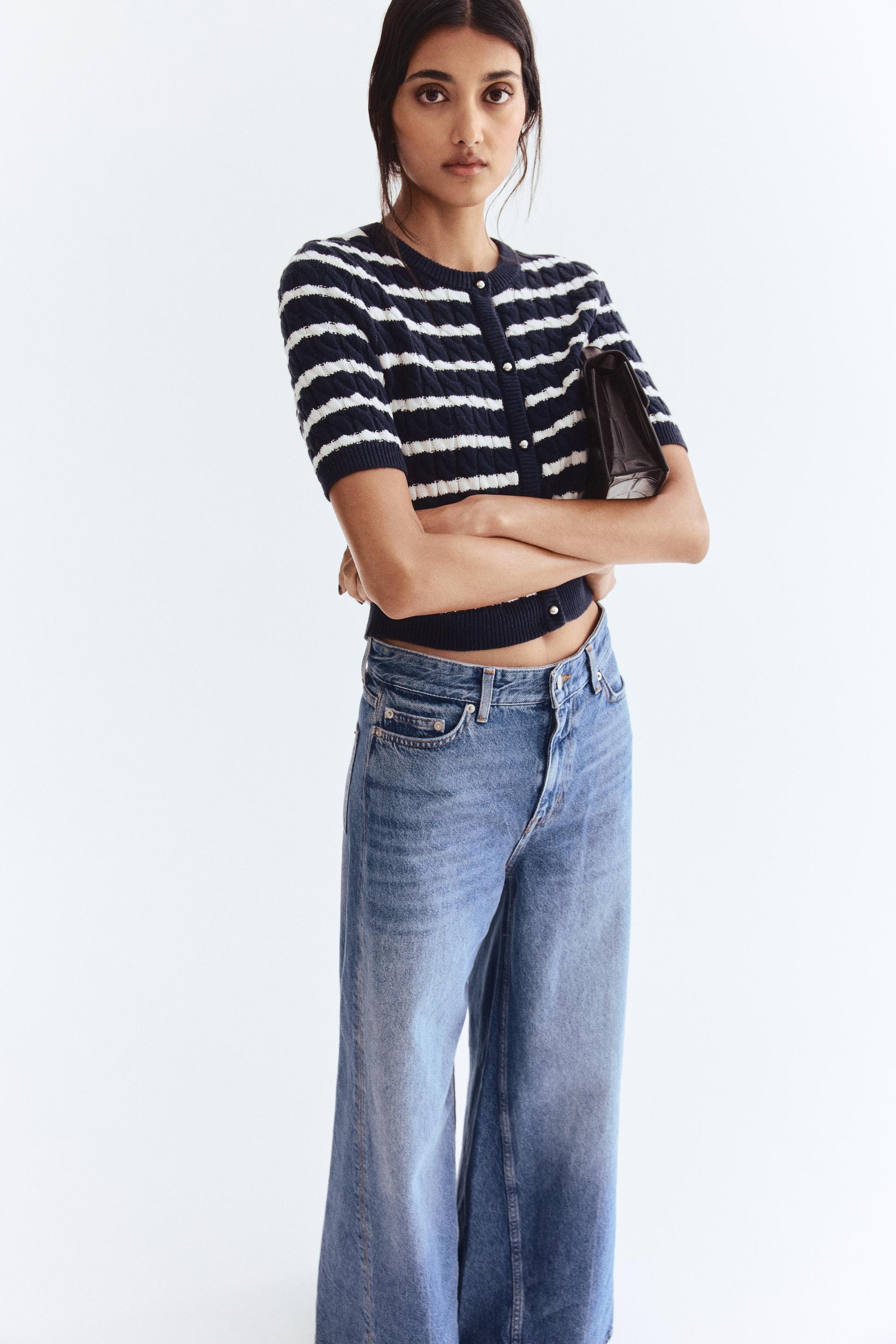 textured-knit cardigan