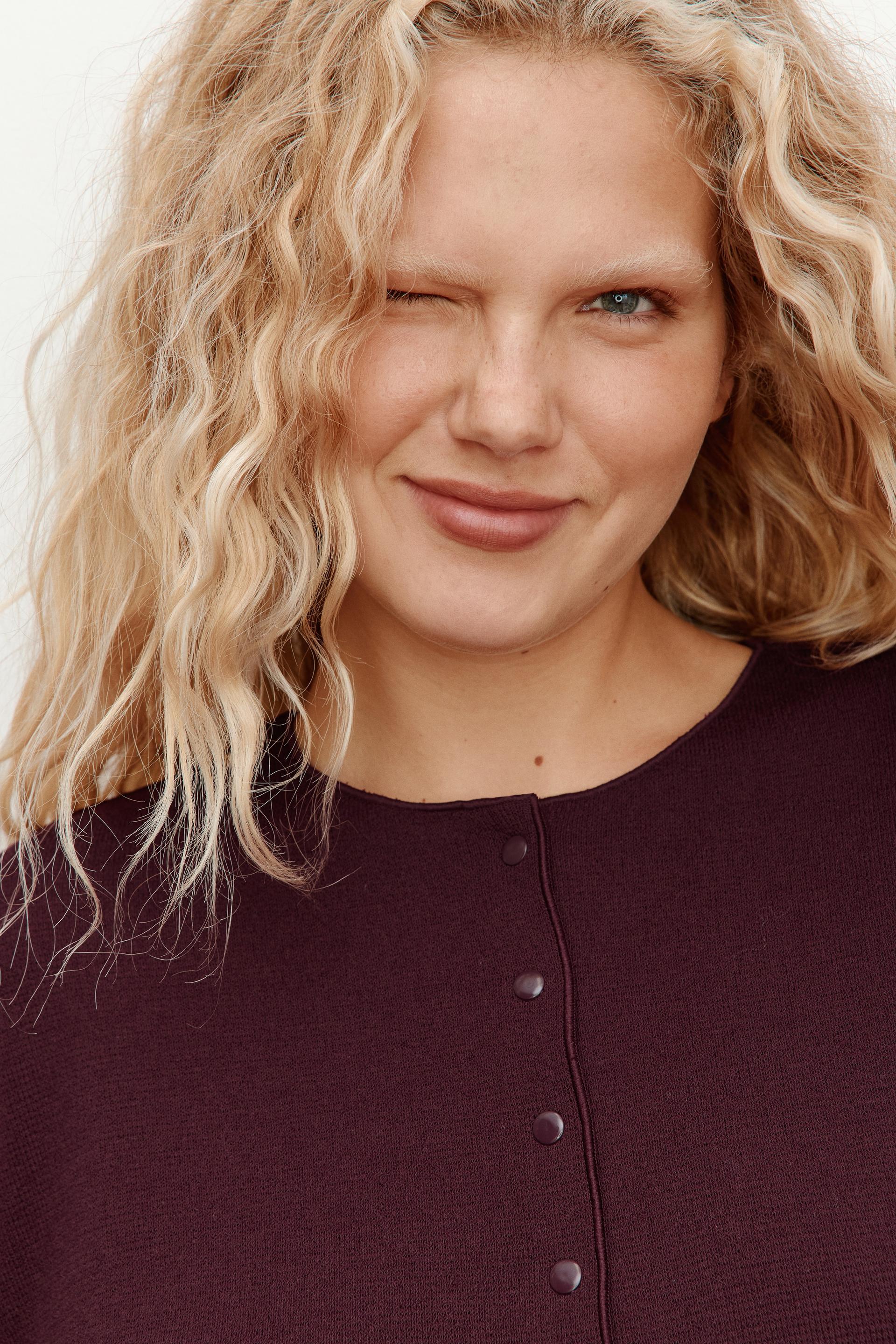 textured-knit cardigan