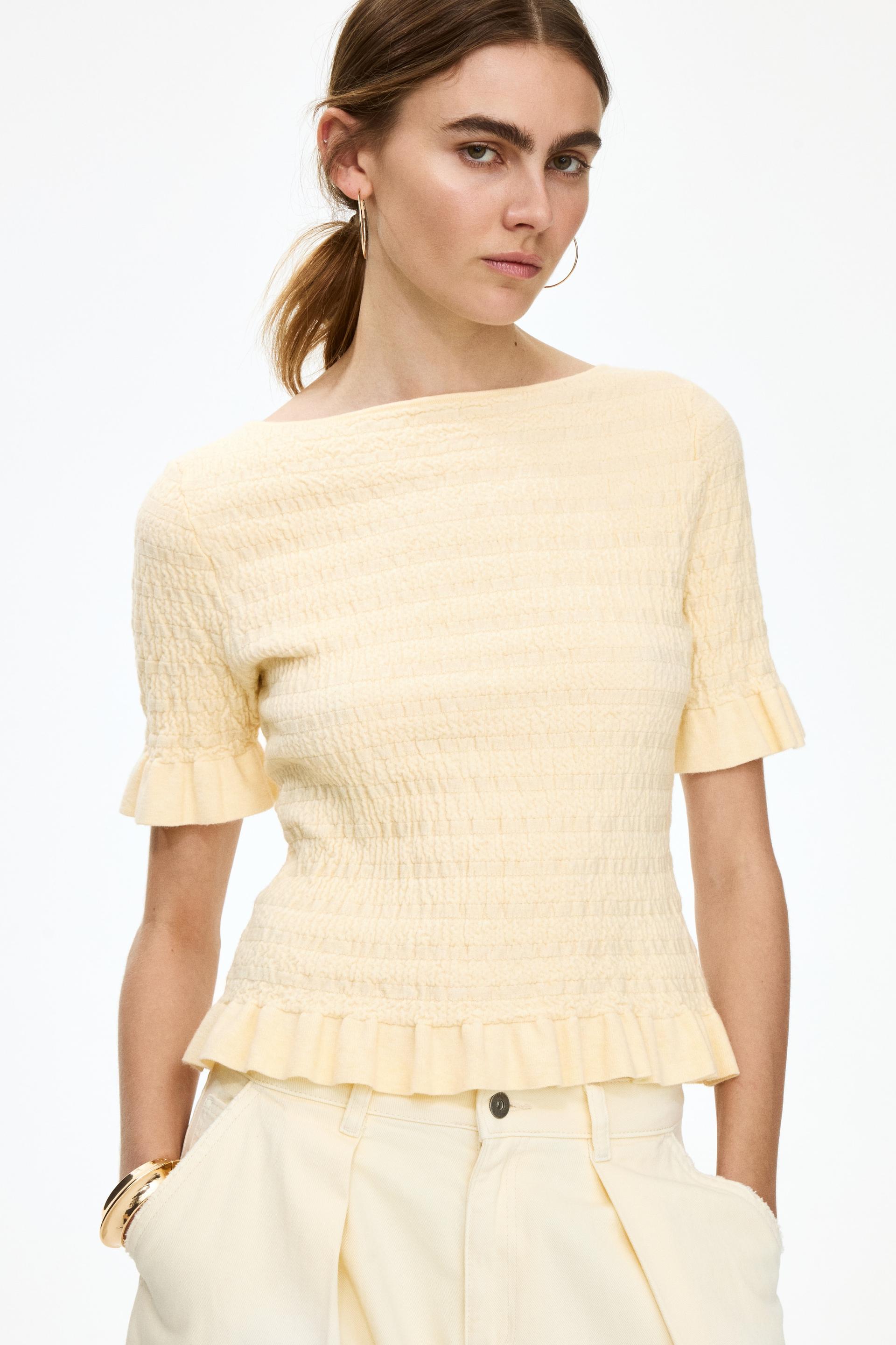 textured-knit top