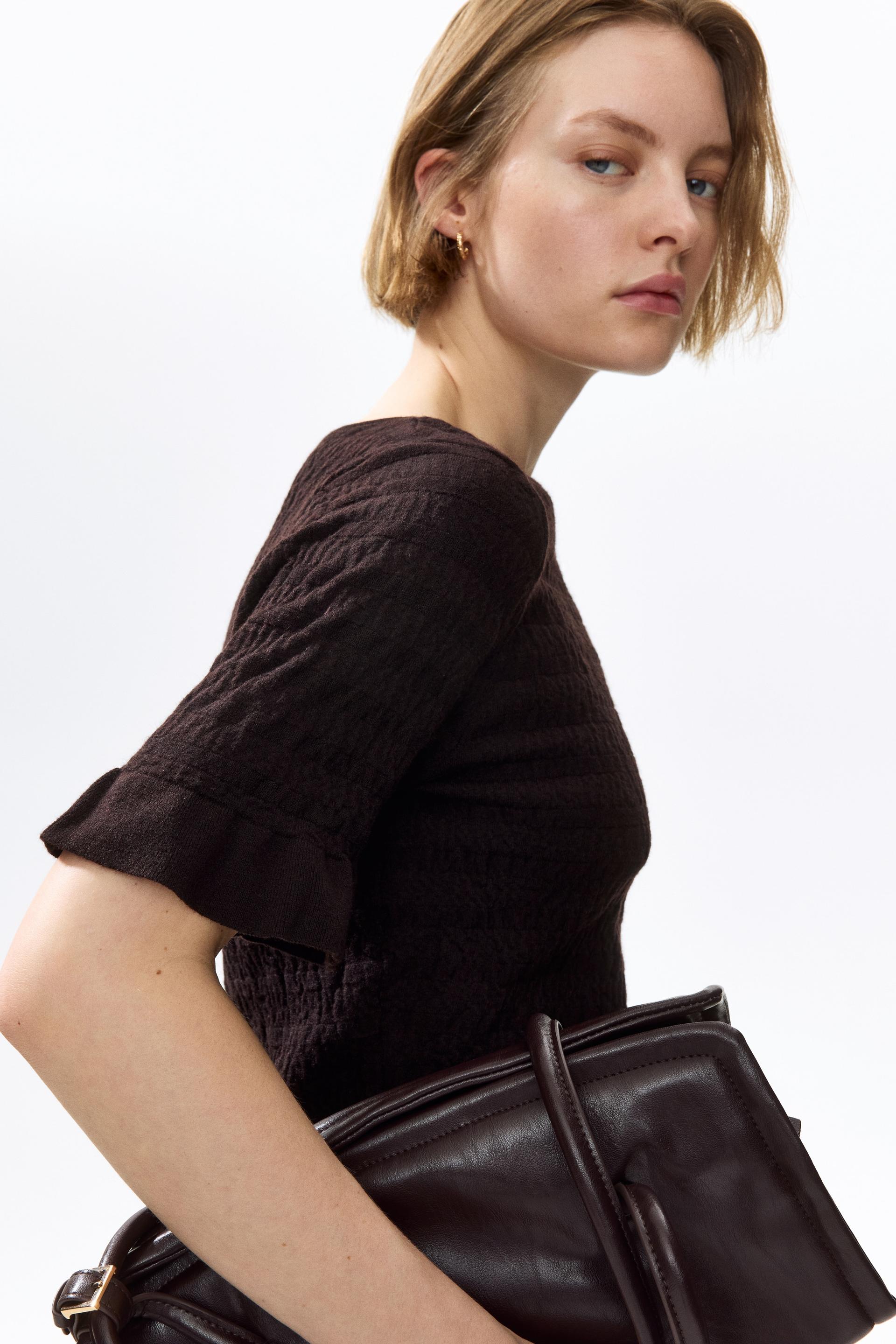 textured-knit top